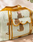 Sage Leopard Stripe Weekender