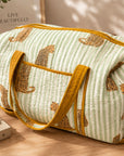 Sage Leopard Stripe Weekender