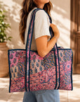 Pink Patchwork Large Tote