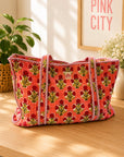 Peach Boota Large Tote