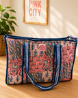 Pink Patchwork Midi Tote