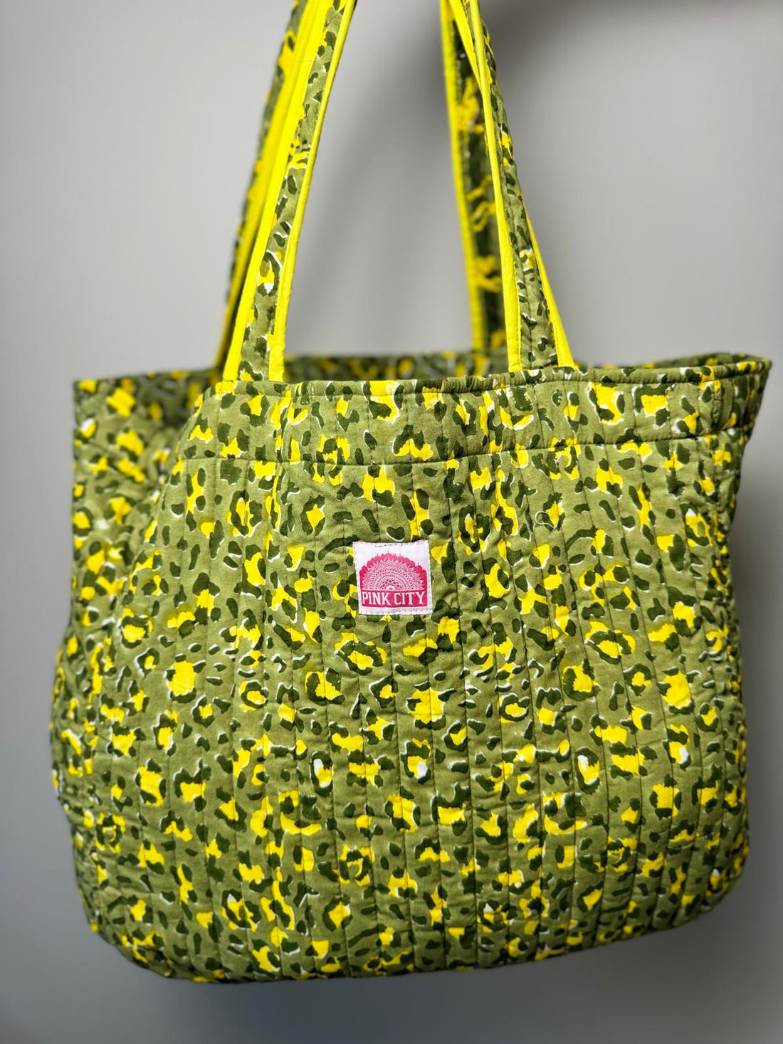 Quilted Leopard Tote Bag image 0
