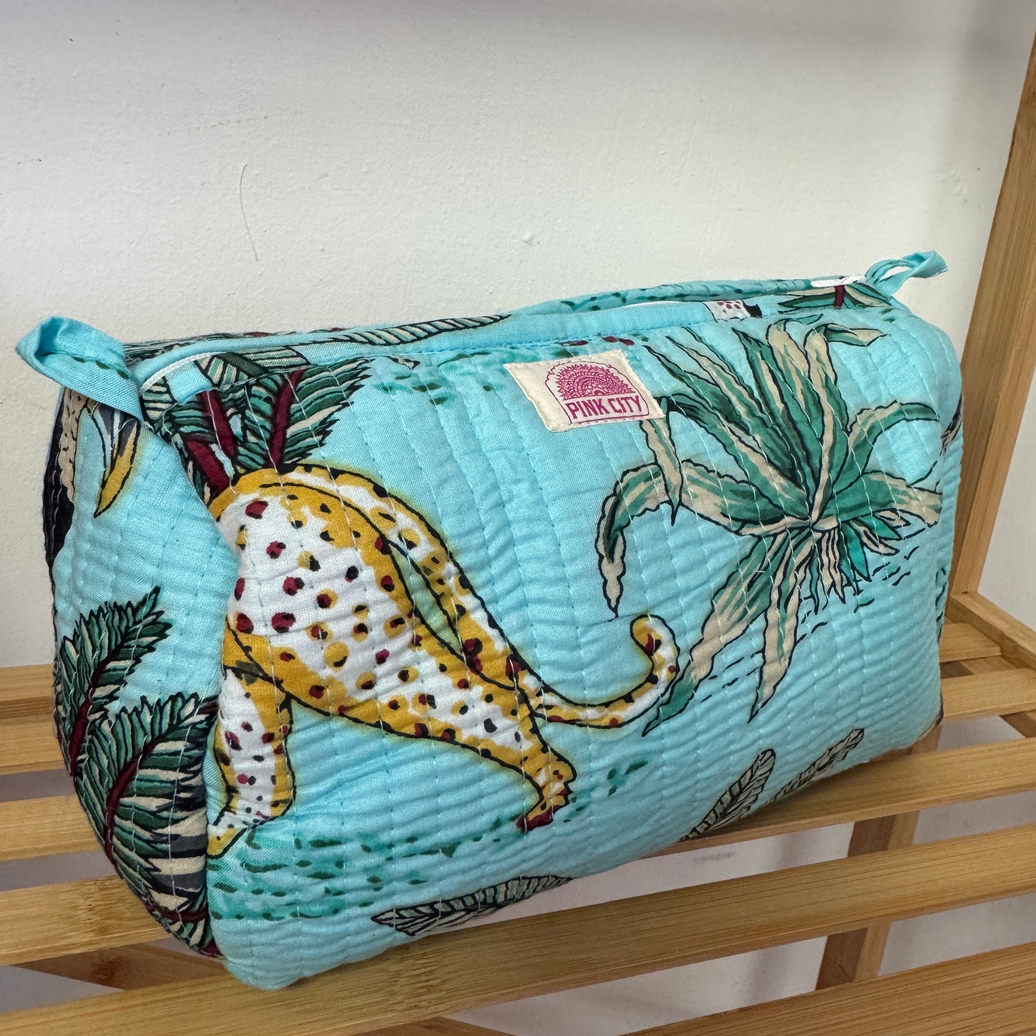 Turquoise Jungle Set of 3 Washbags  image 0