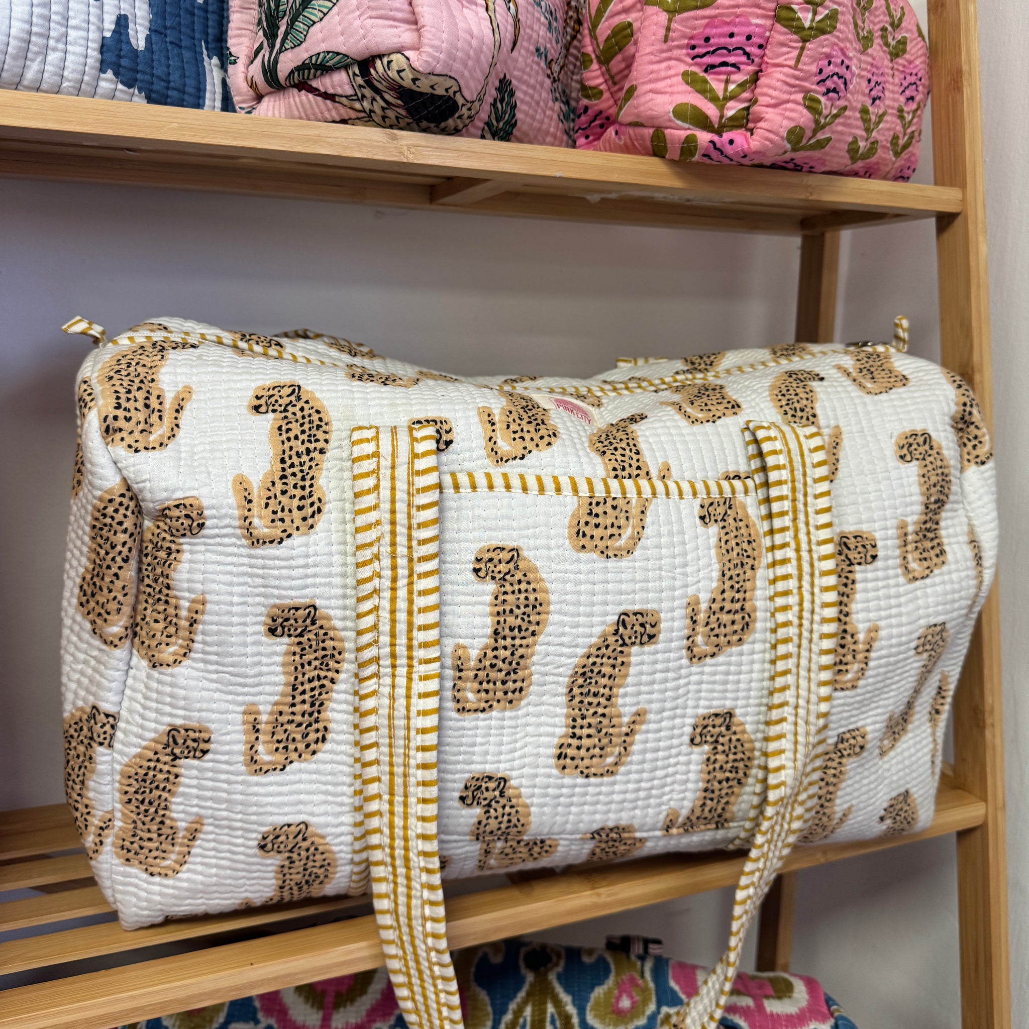 White Cheetah Weekend Bag image 0