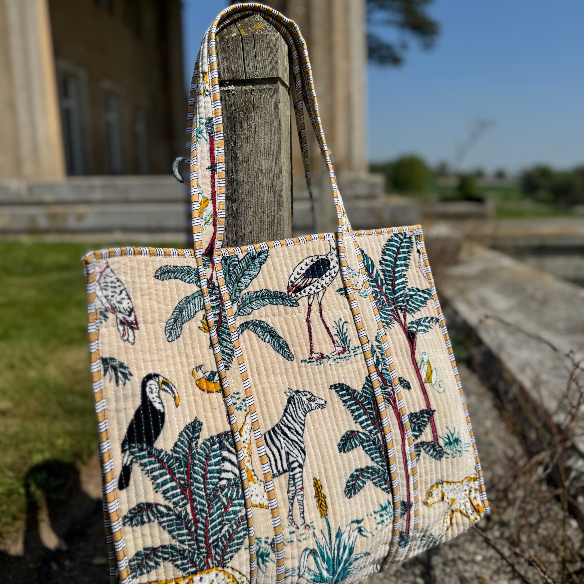 Toucan Tango Velvet Reversible Tote image 0