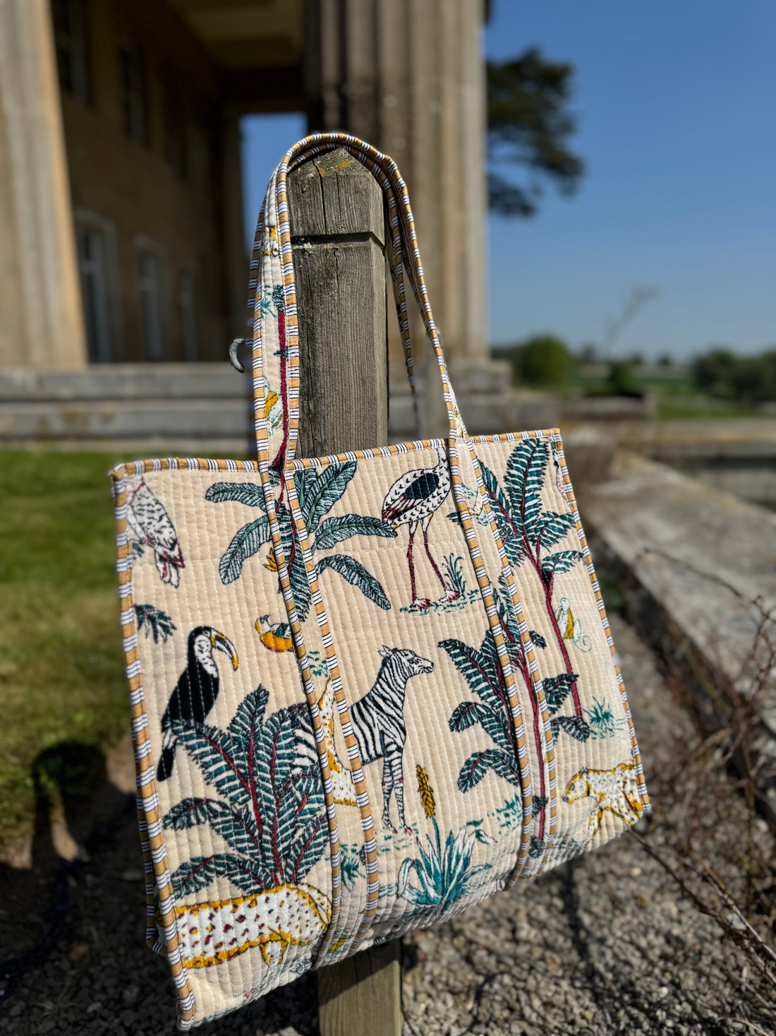 Toucan Tango Velvet Reversible Tote image 0