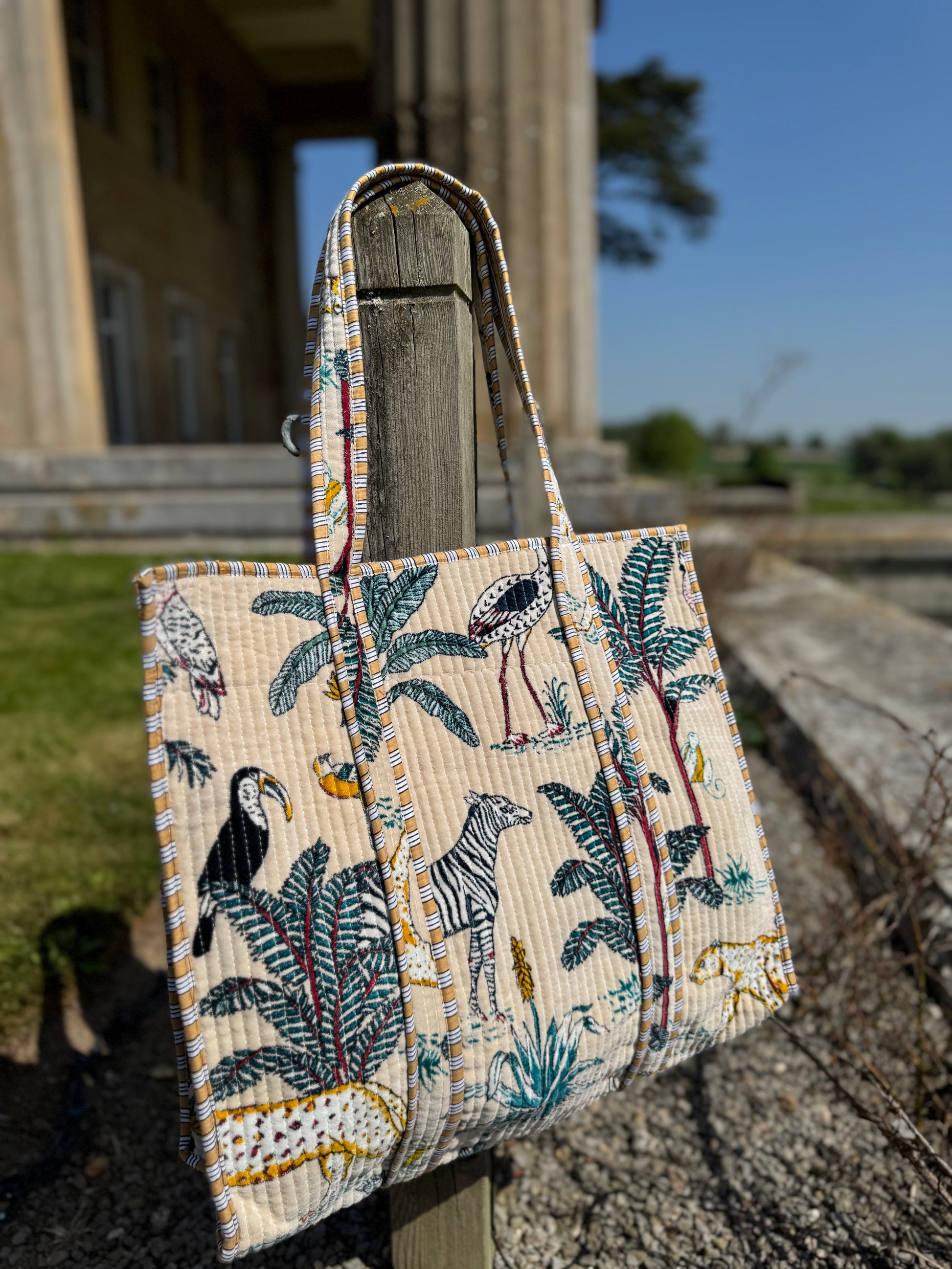 Toucan Tango Velvet Reversible Tote image 0