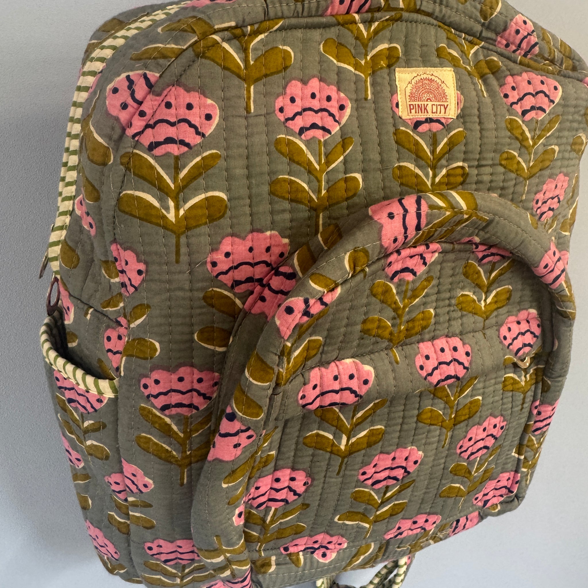 Grey and Lilac Poppy Backpack  image 0