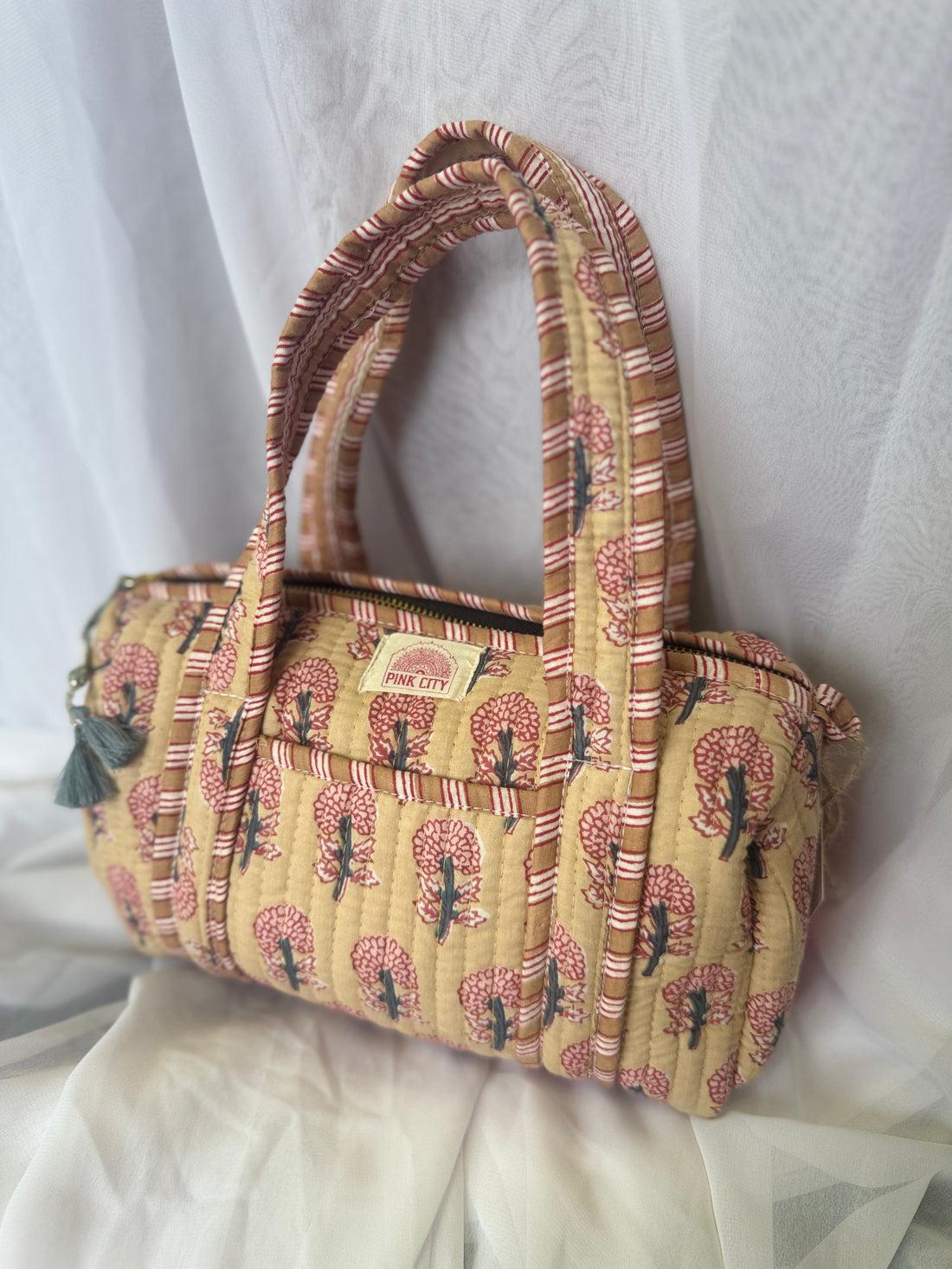 Mini Duffle - Beige Floral  image 0