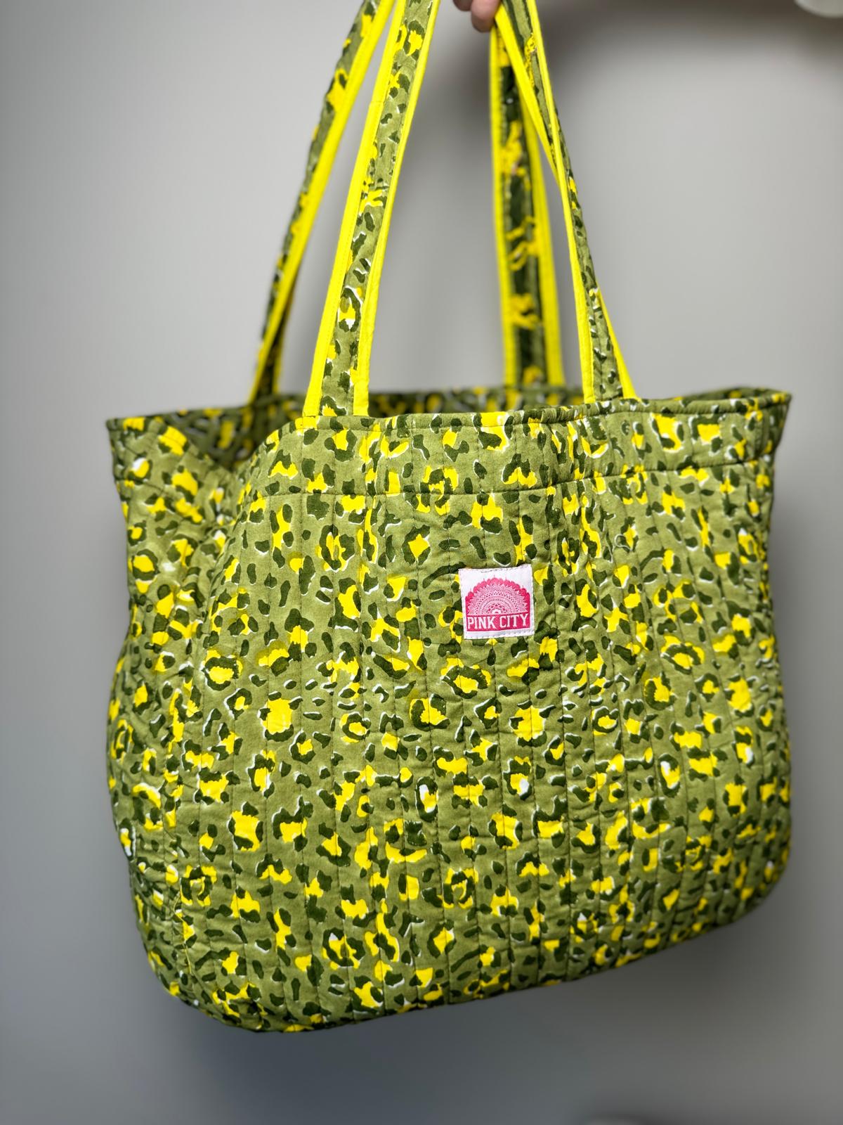 Quilted Leopard Tote Bag image 2