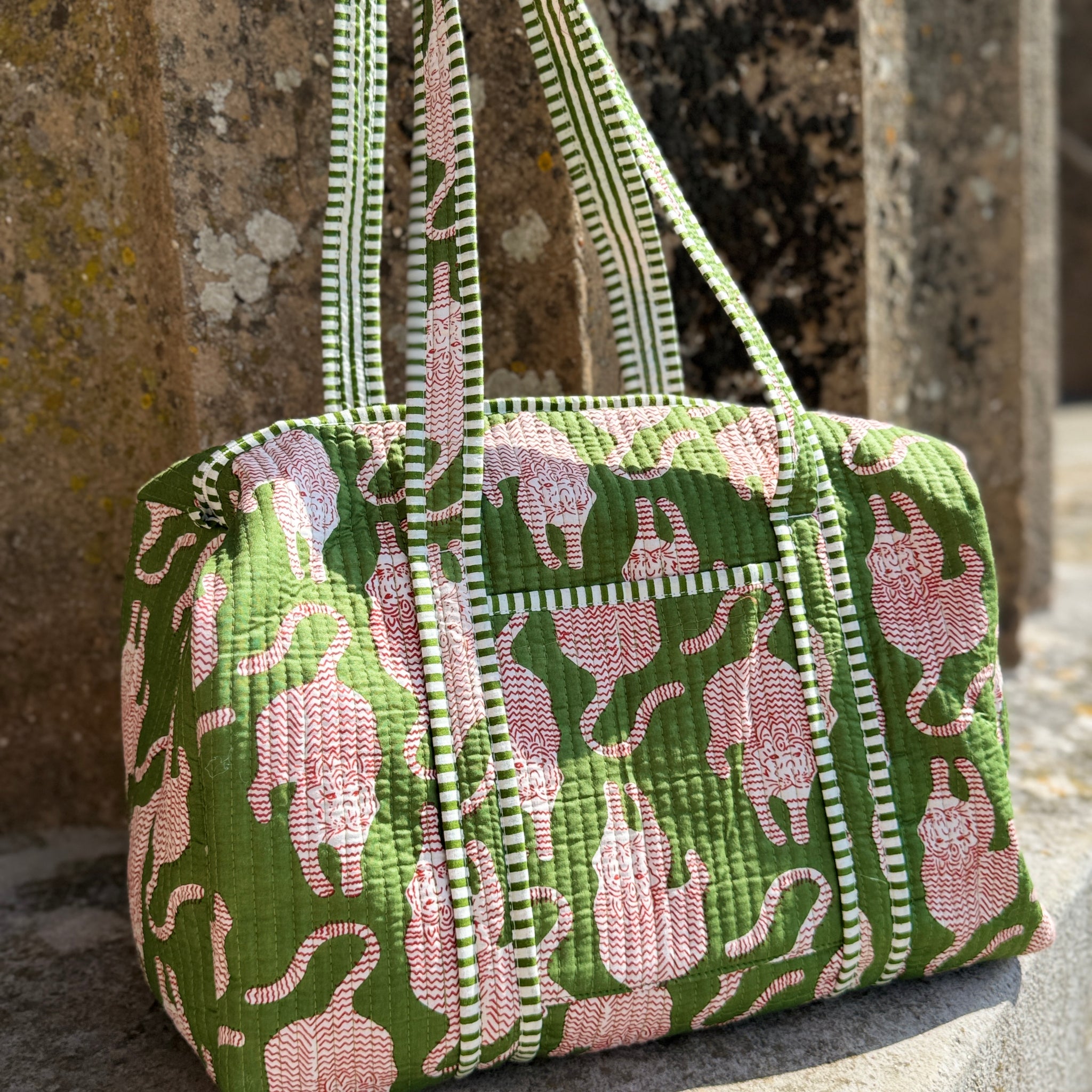 Olive Prowl Tiger Duffle Bag image 0