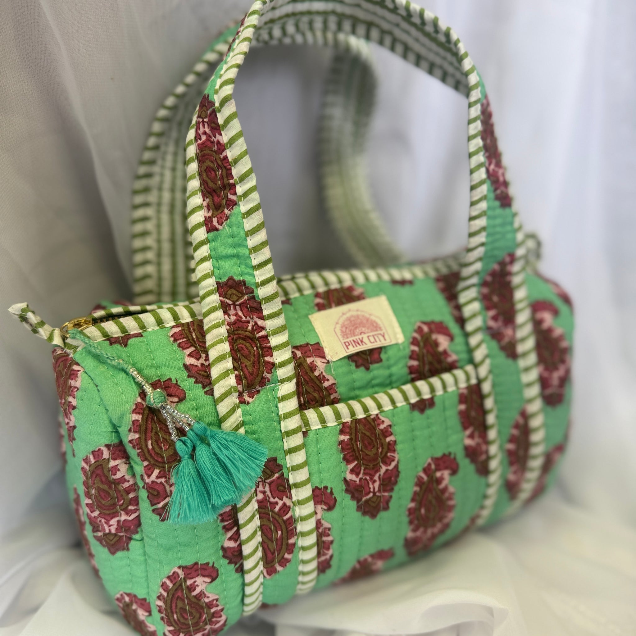 Mini Duffle - Green floral  image 0
