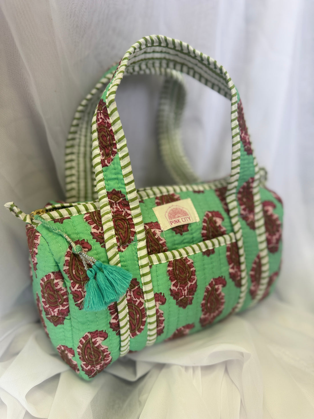 Mini Duffle - Green floral  image 0