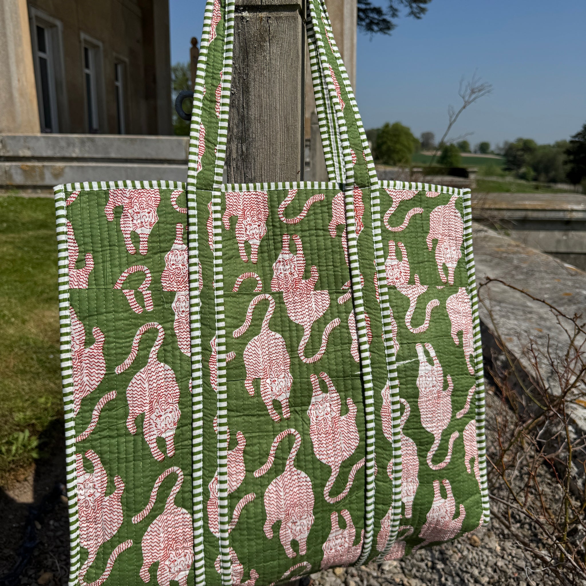 Olive Prowl Reversible Tote image 0