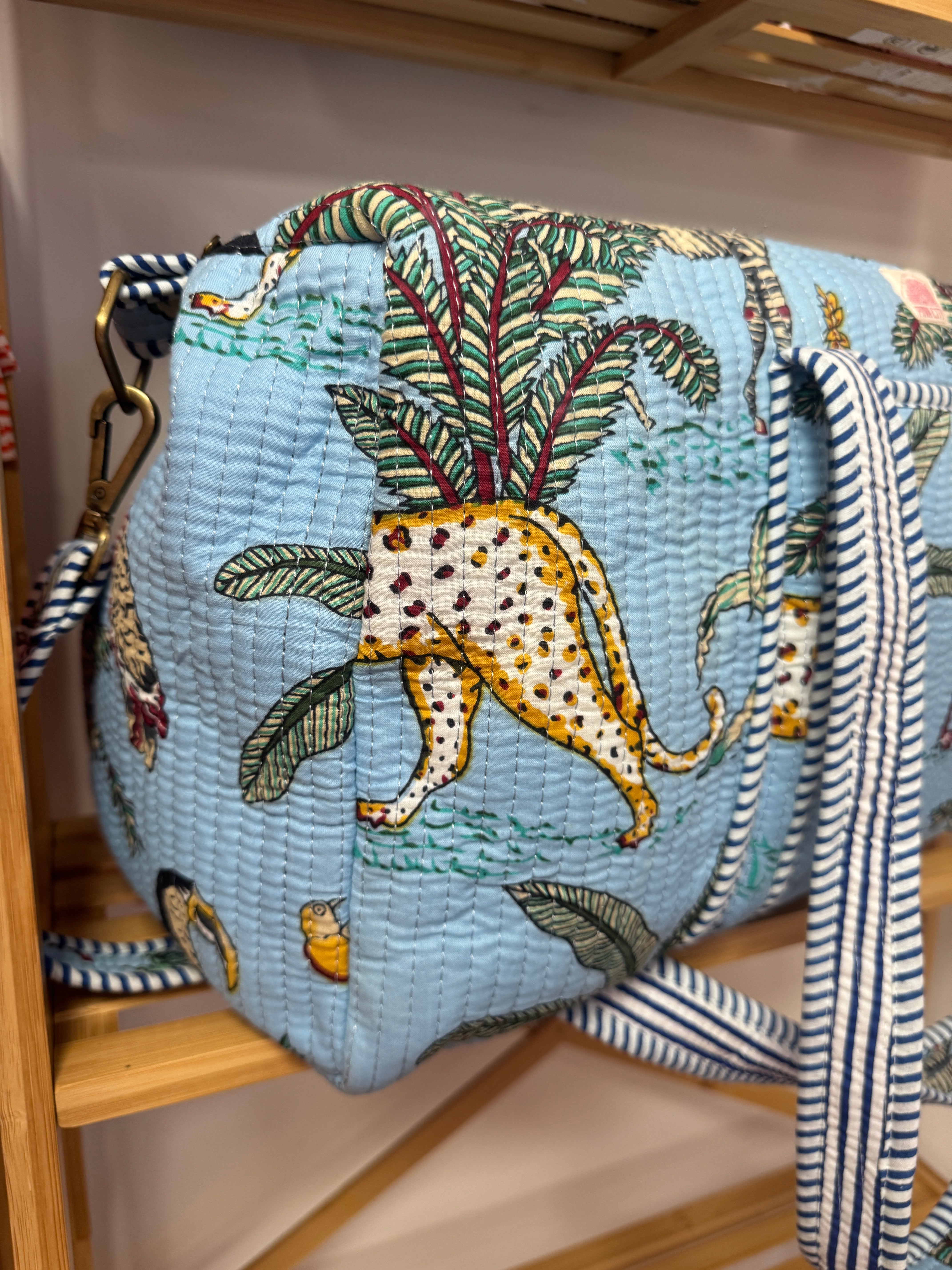 Light Blue Jungle Weekend Bag image 2