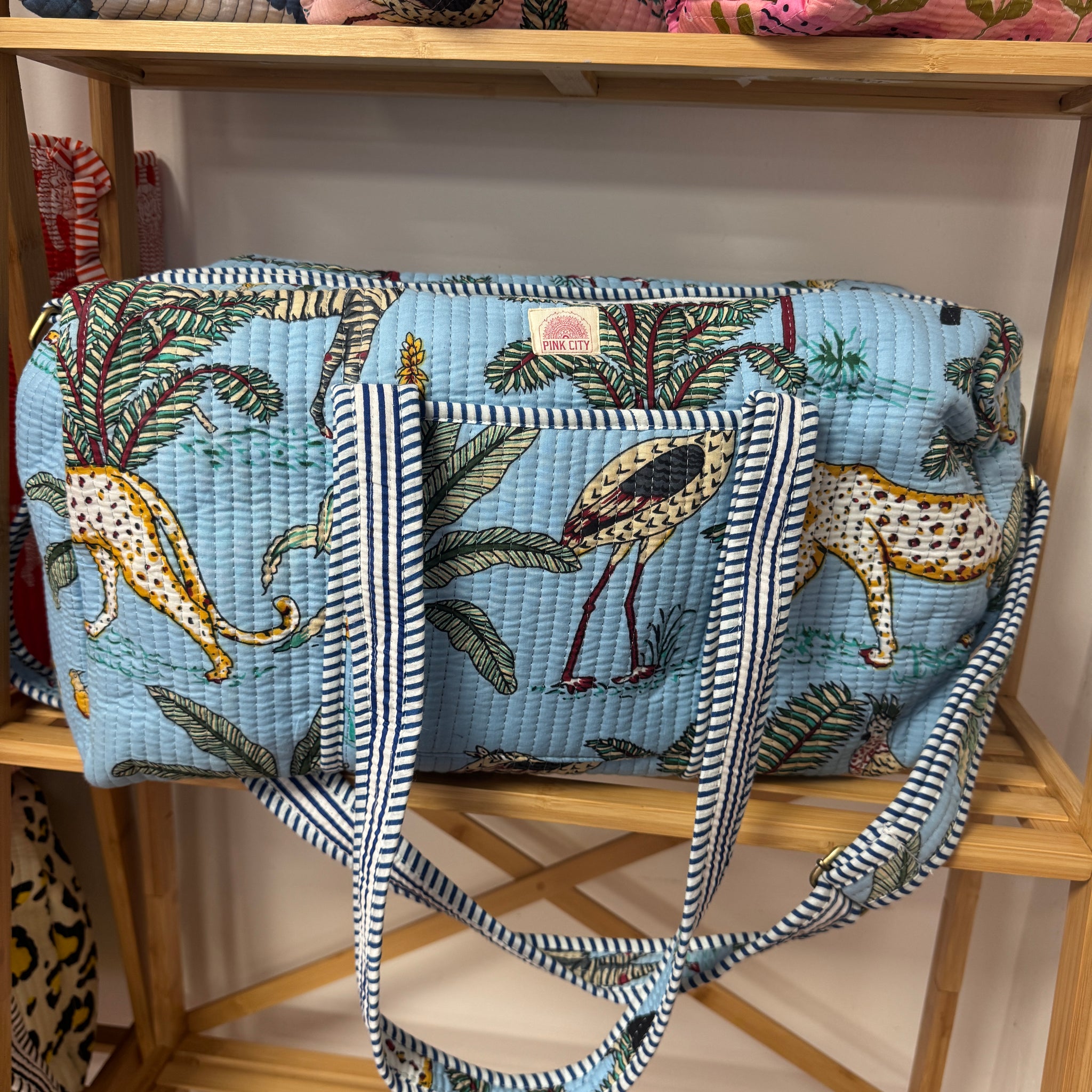 Light Blue Jungle Weekend Bag image 0