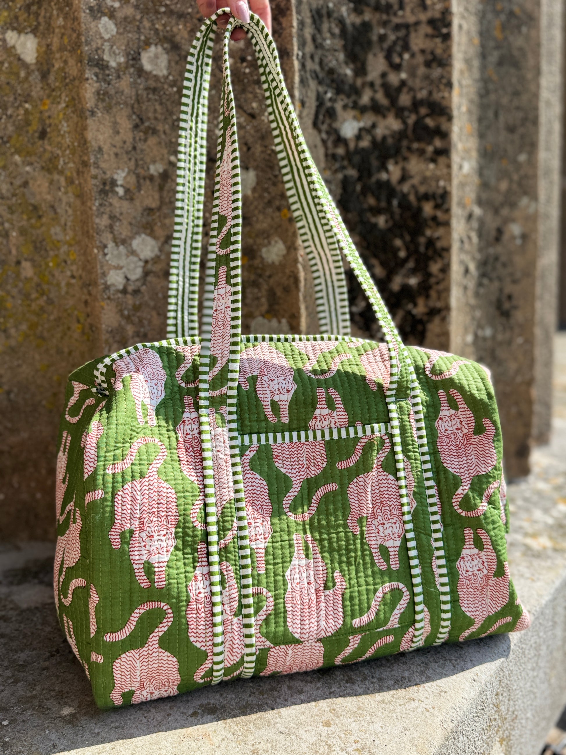 Olive Prowl Tiger Duffle Bag image 1