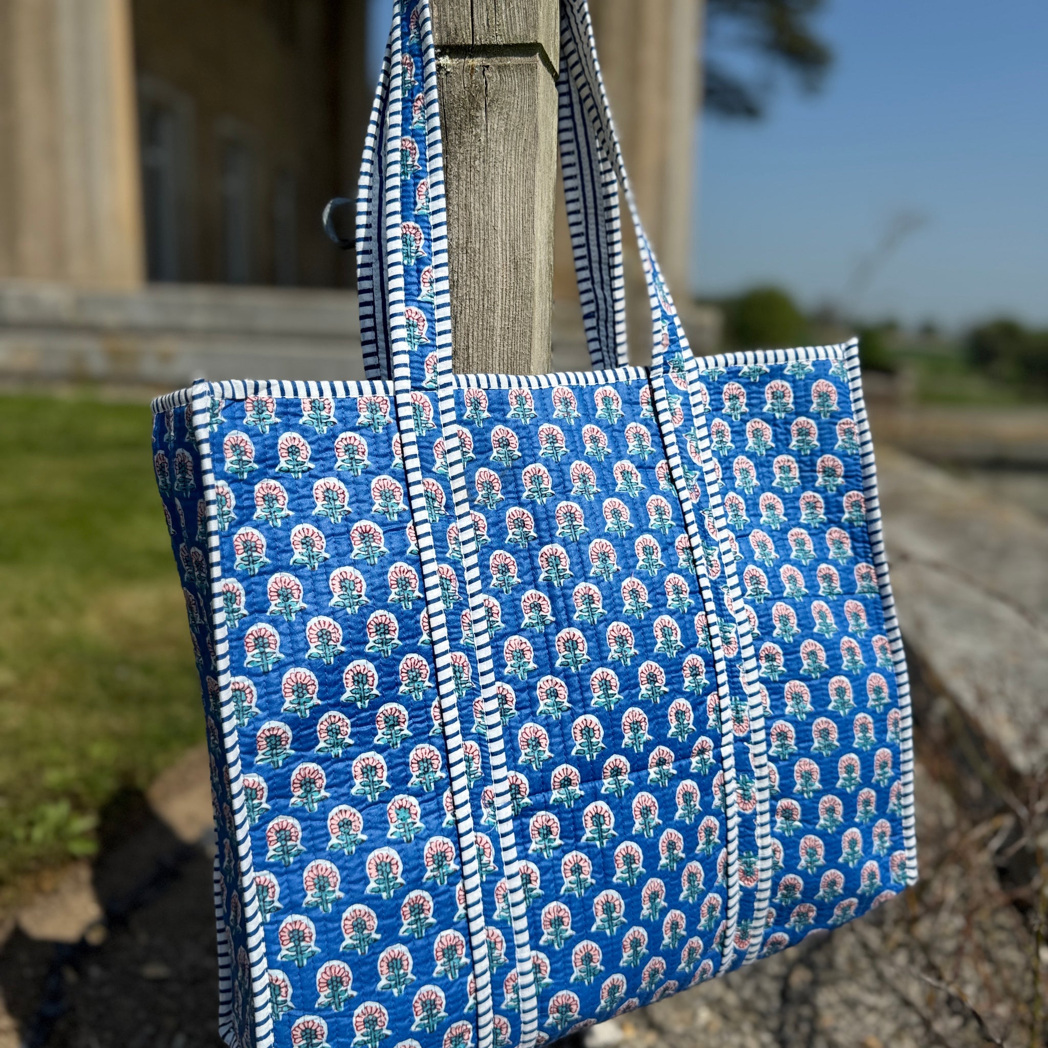 Indigo Bloom Floral Tote  image 0