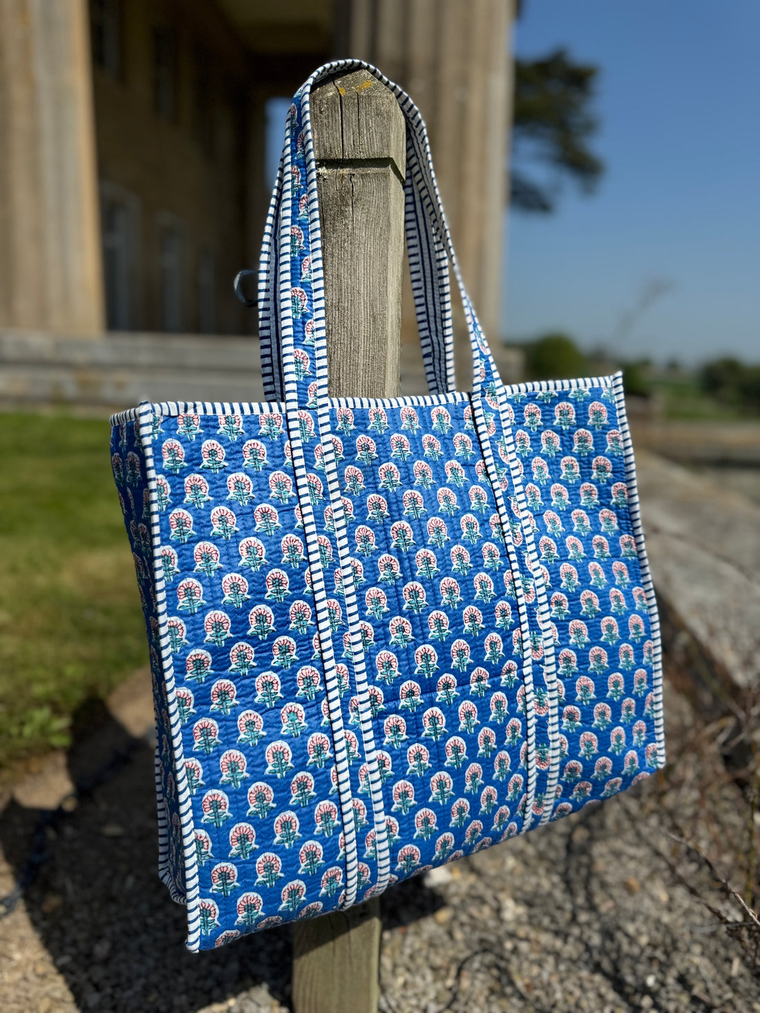  Indigo Bloom Floral Tote  image 0
