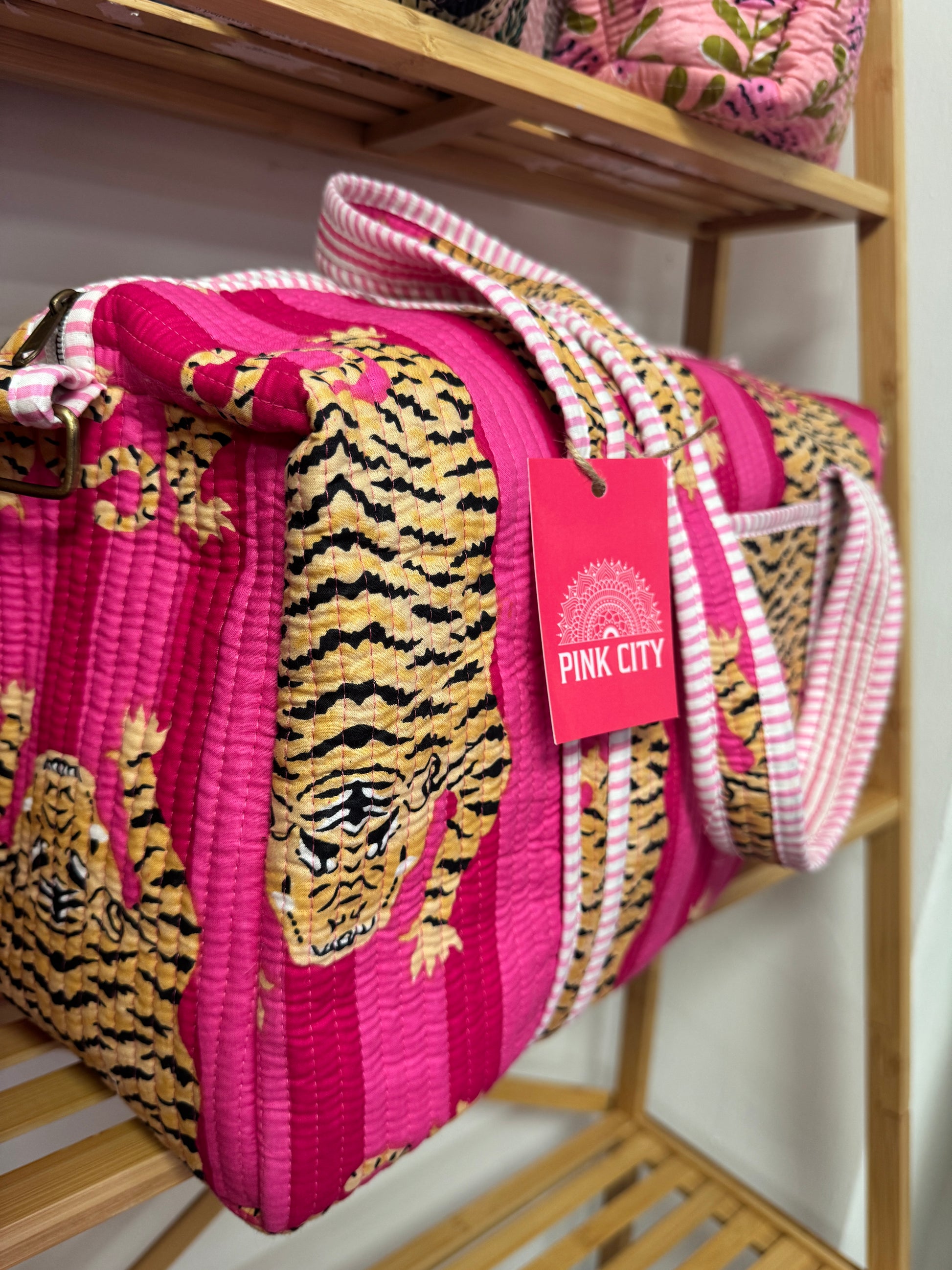 Pink Tibetian Tiger Weekend Bag image 2