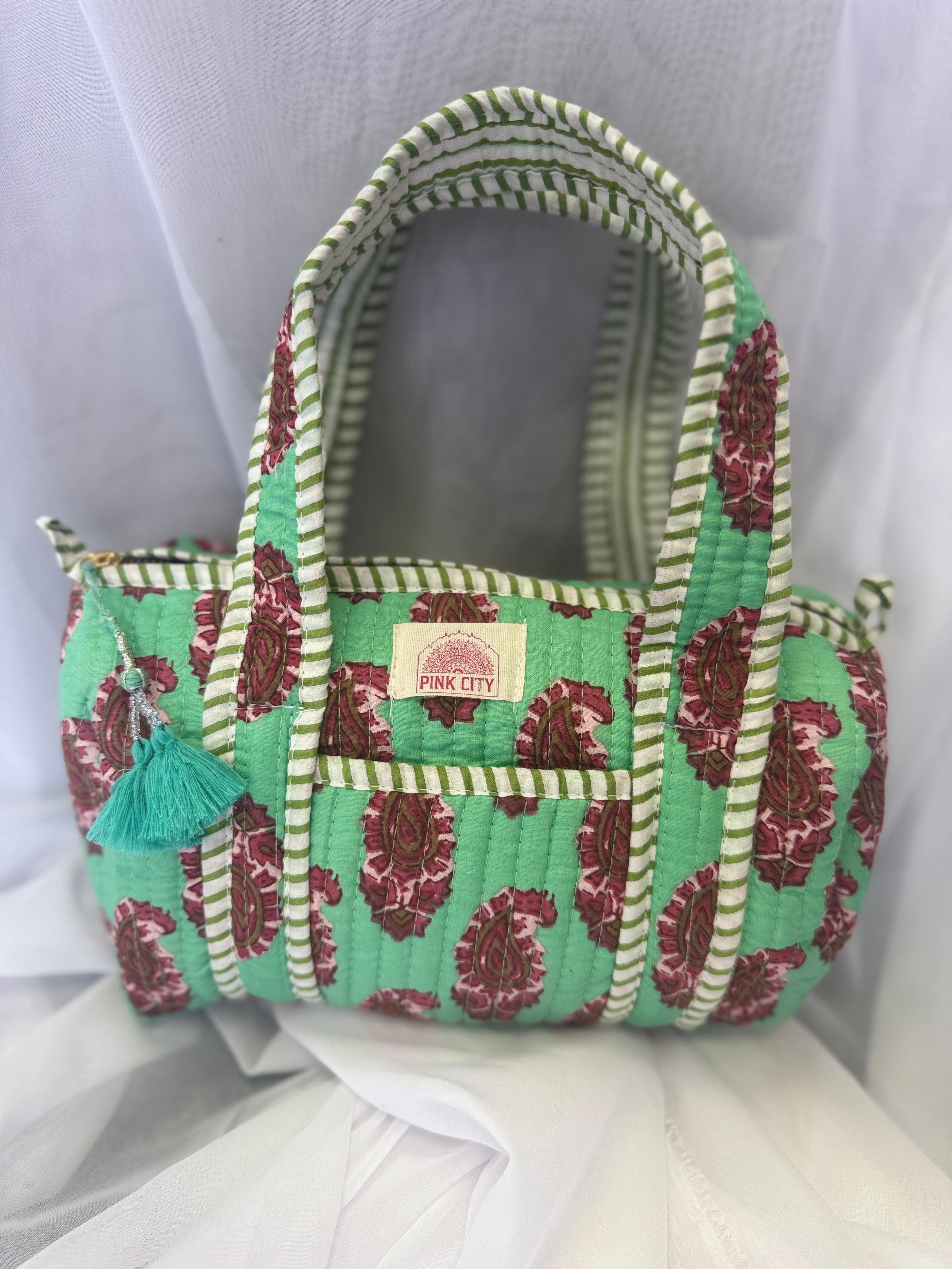 Mini Duffle - Green floral  image 1