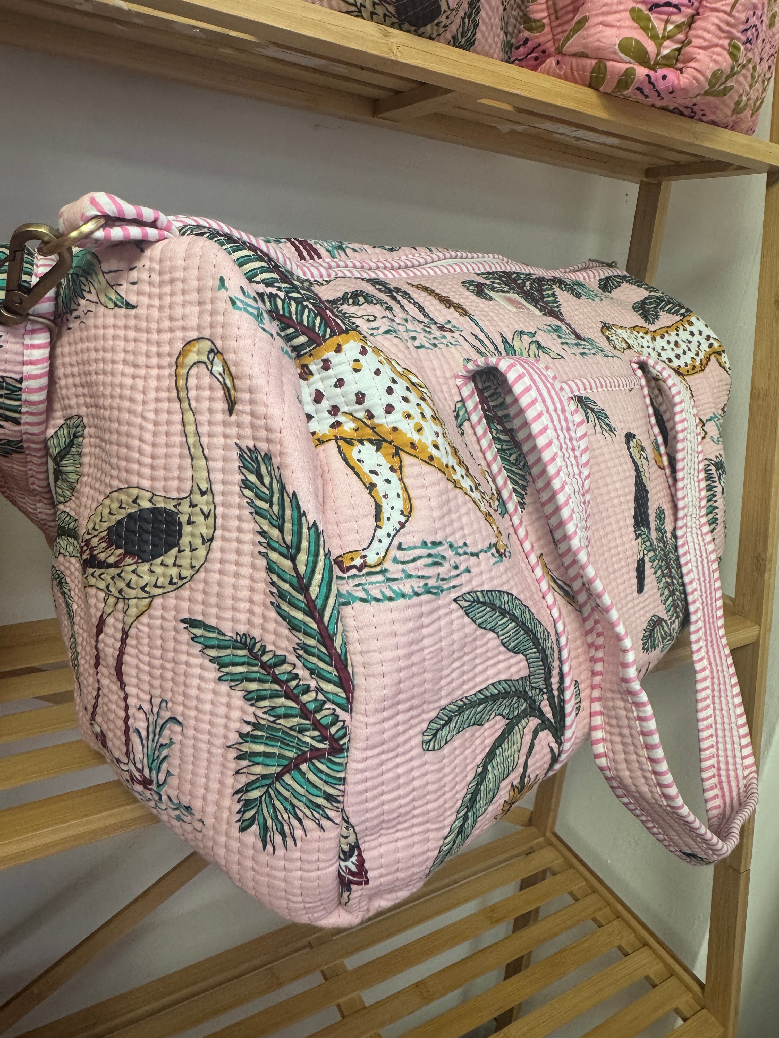 Pale Pink Jungle Weekend bag image 2