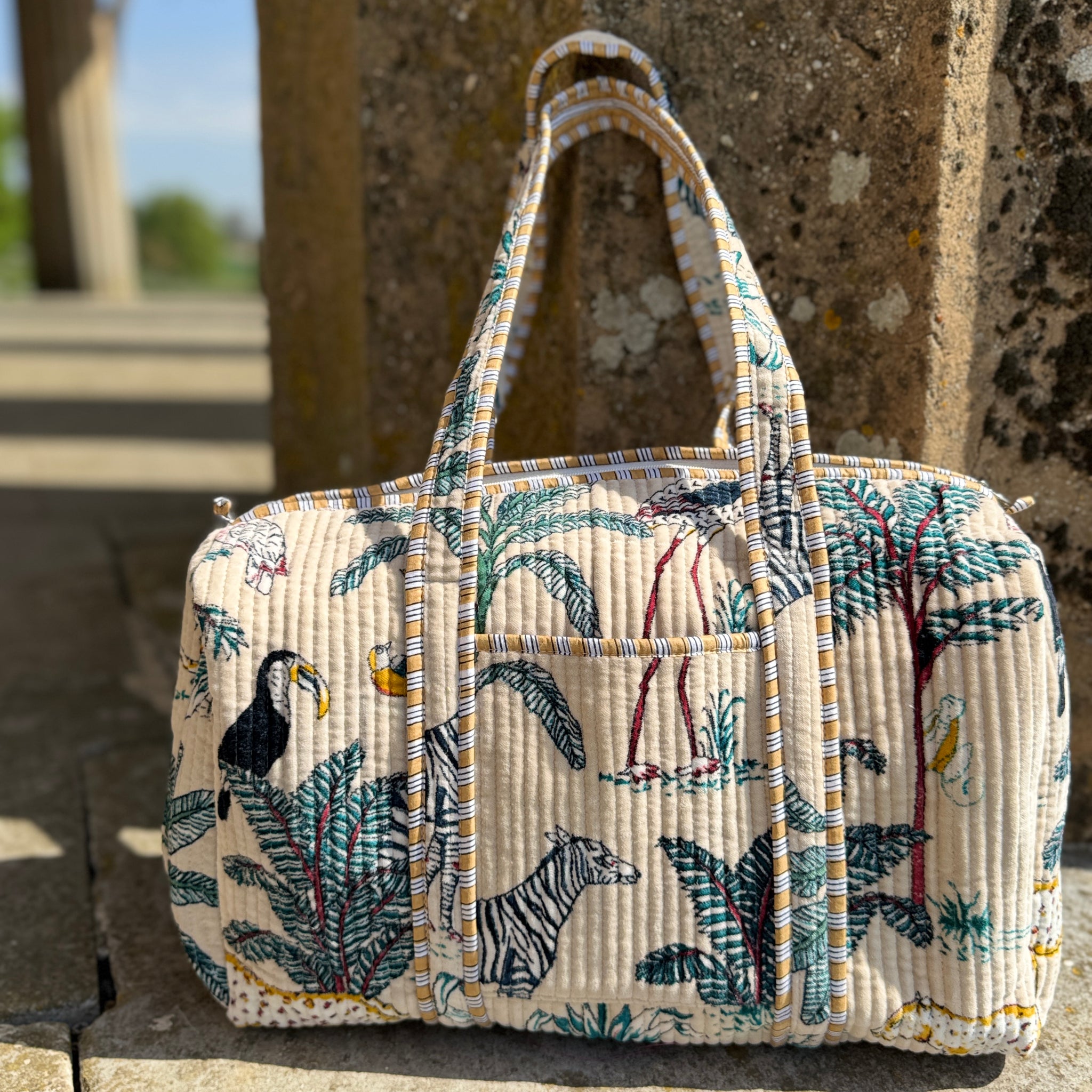 Toucan Tango Velvet Duffle Bag image 0