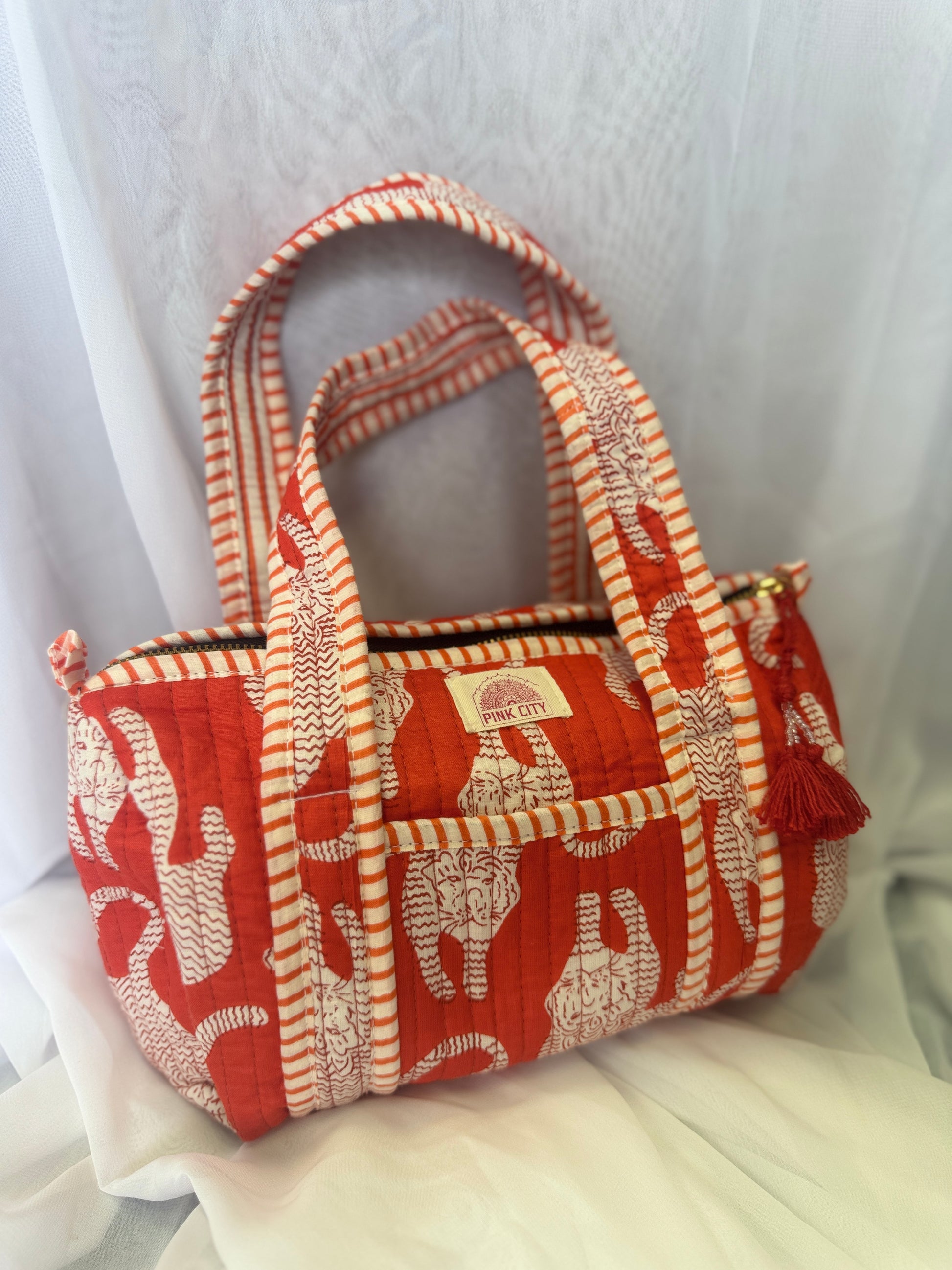 Mini Duffle - Orange Tiger Flame image 1