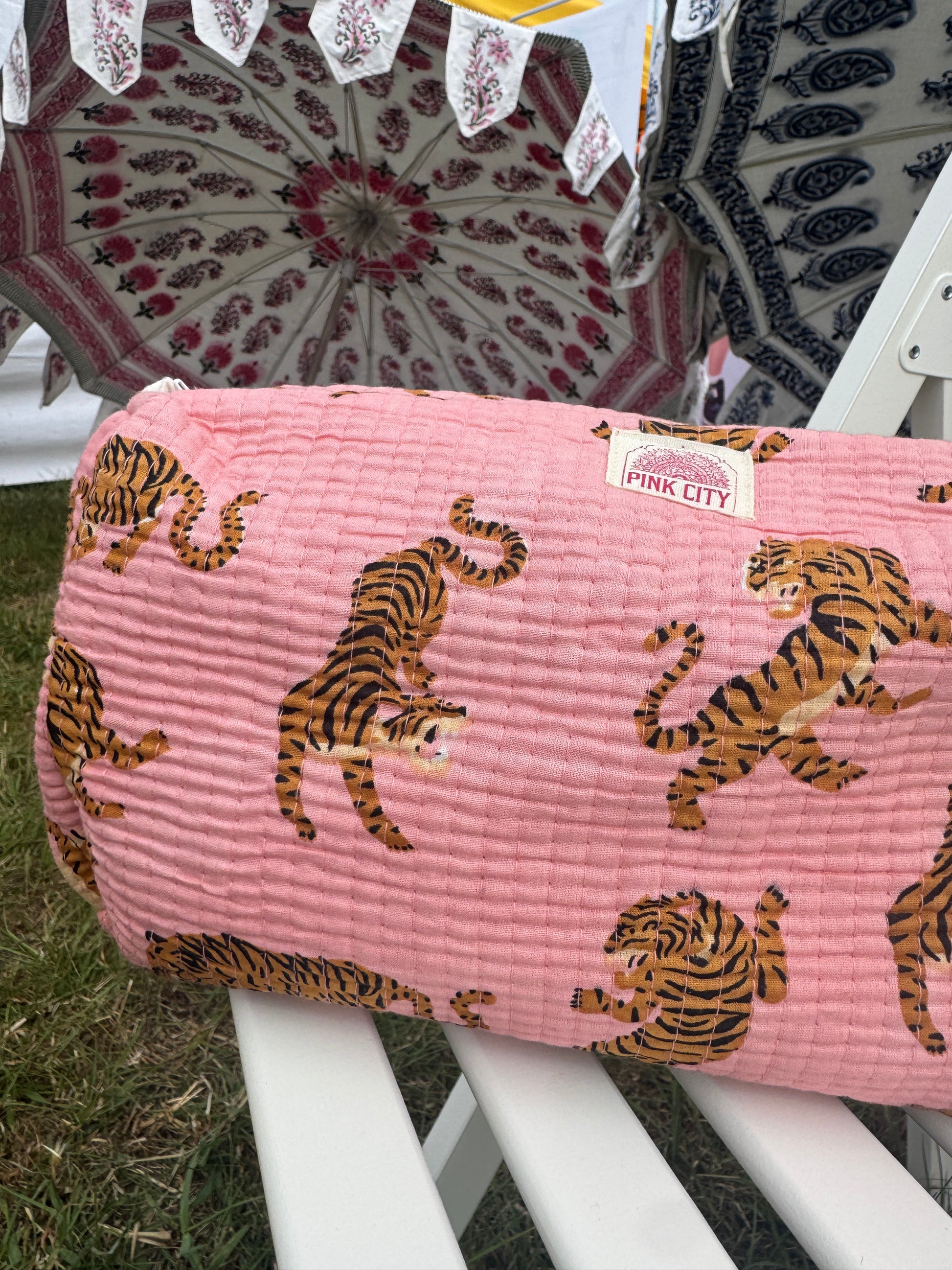Pink Leopard set of 3 washbag image 1