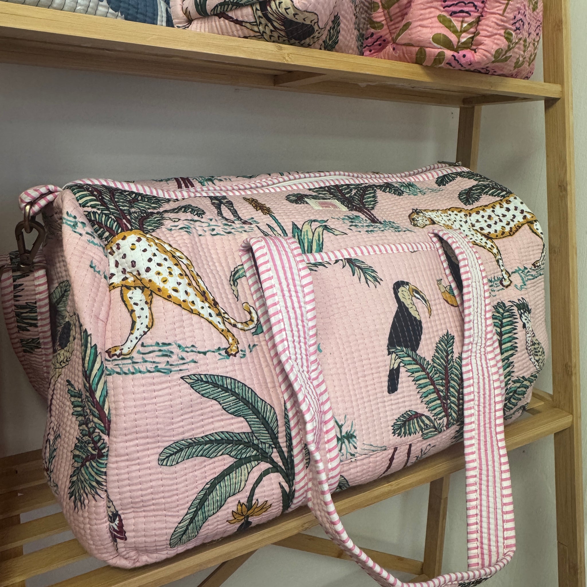 Pale Pink Jungle Weekend bag image 0