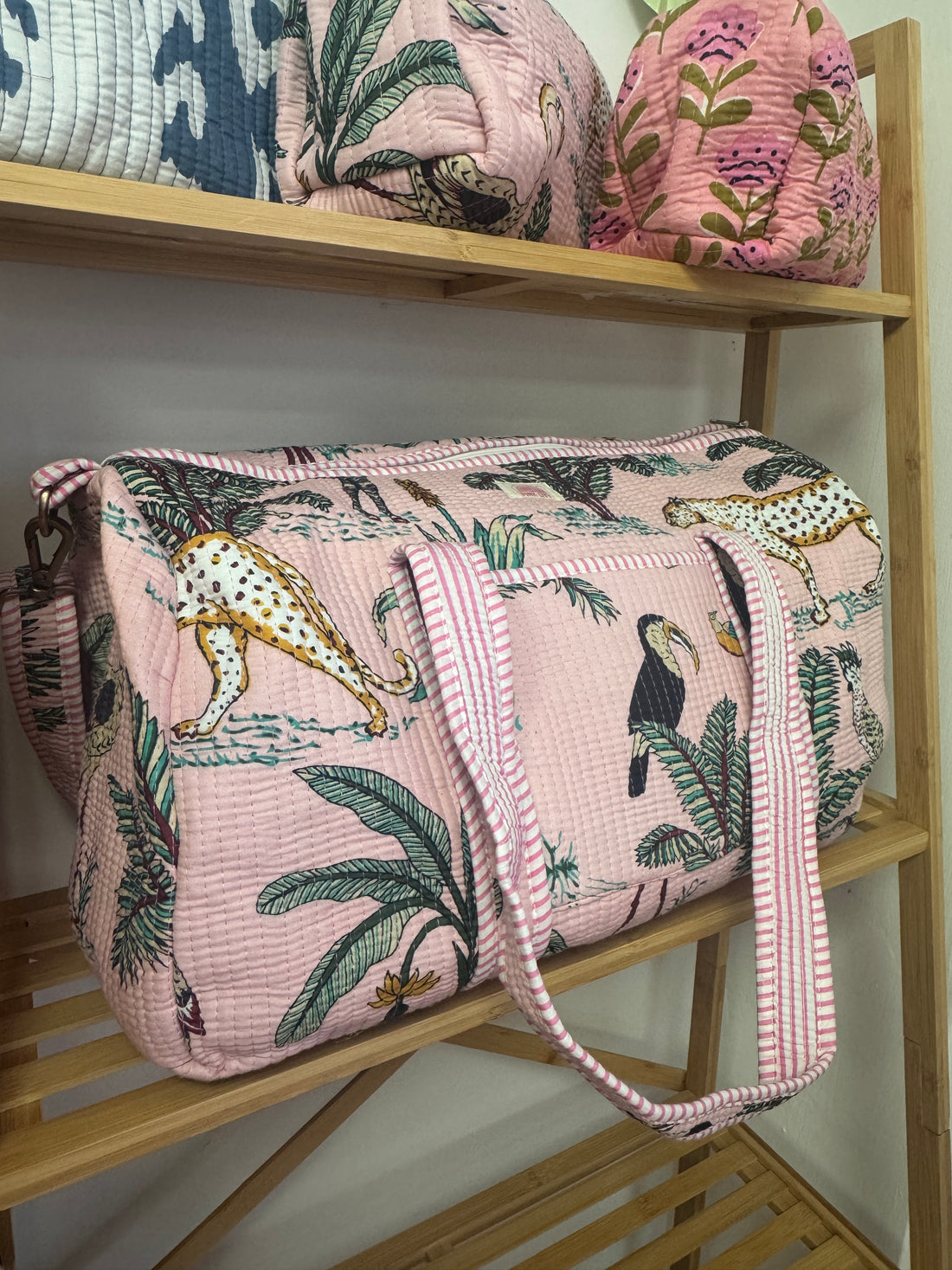 Pale Pink Jungle Weekend bag image 0