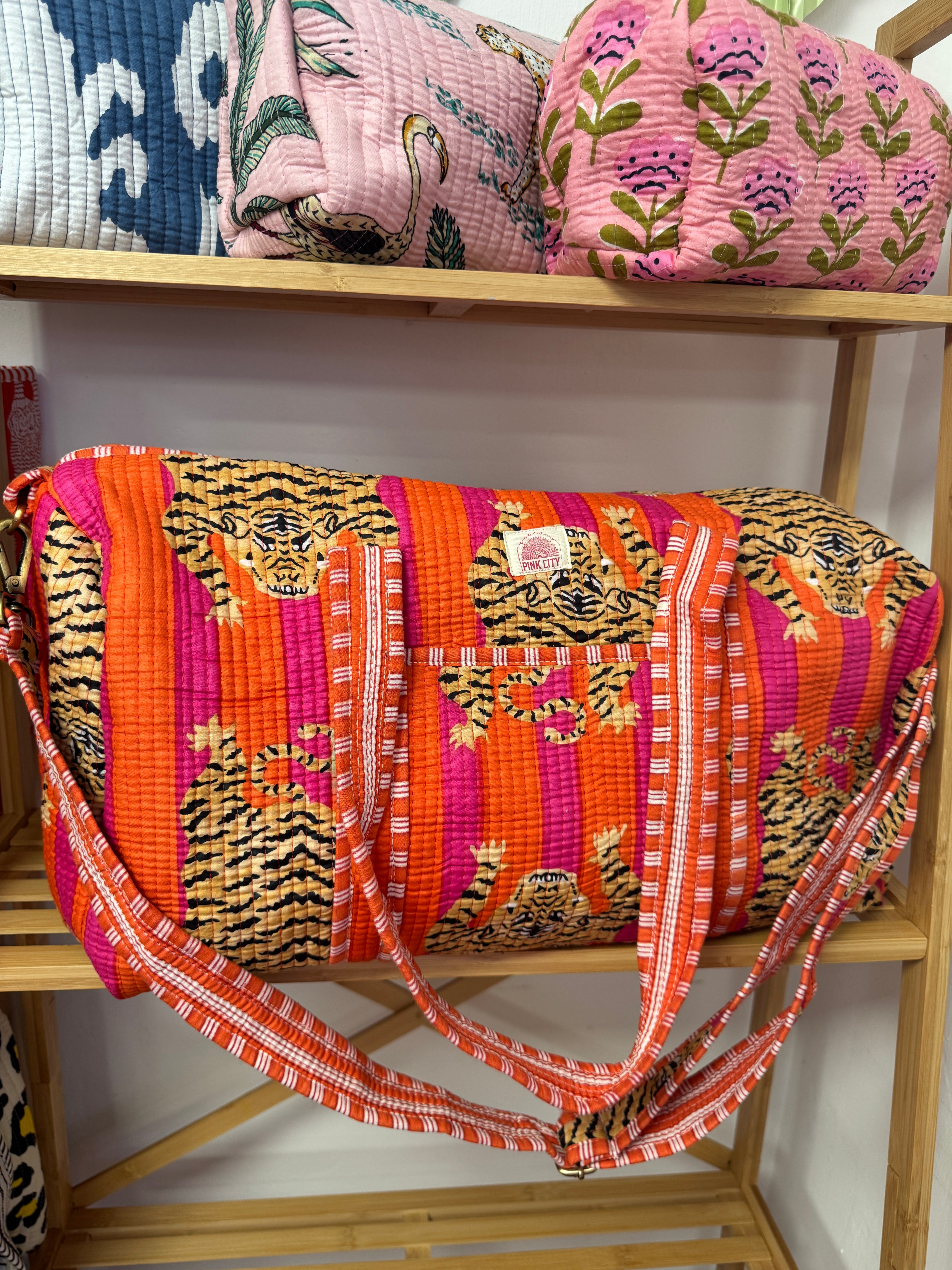Orange & Pink Tibetan Tiger Weekend bag image 1