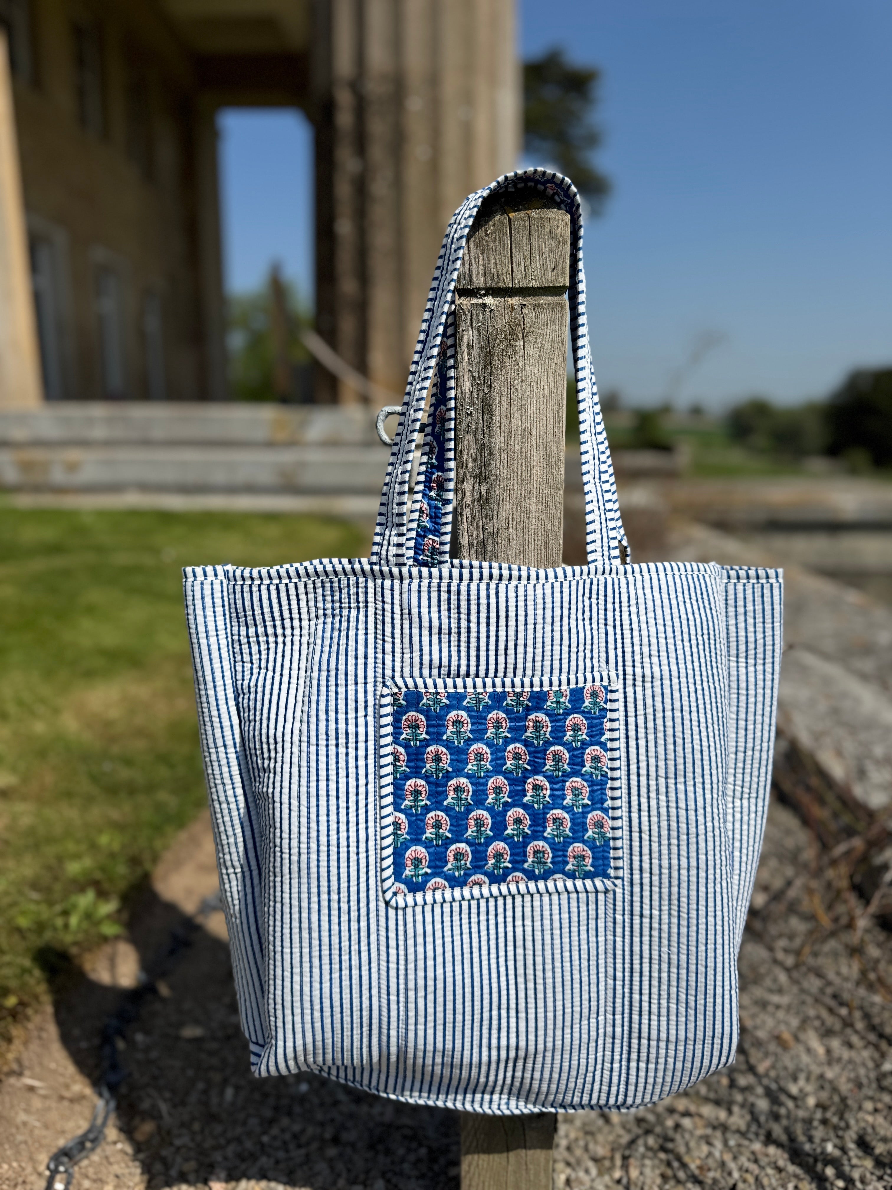  Indigo Bloom Floral Tote  image 1