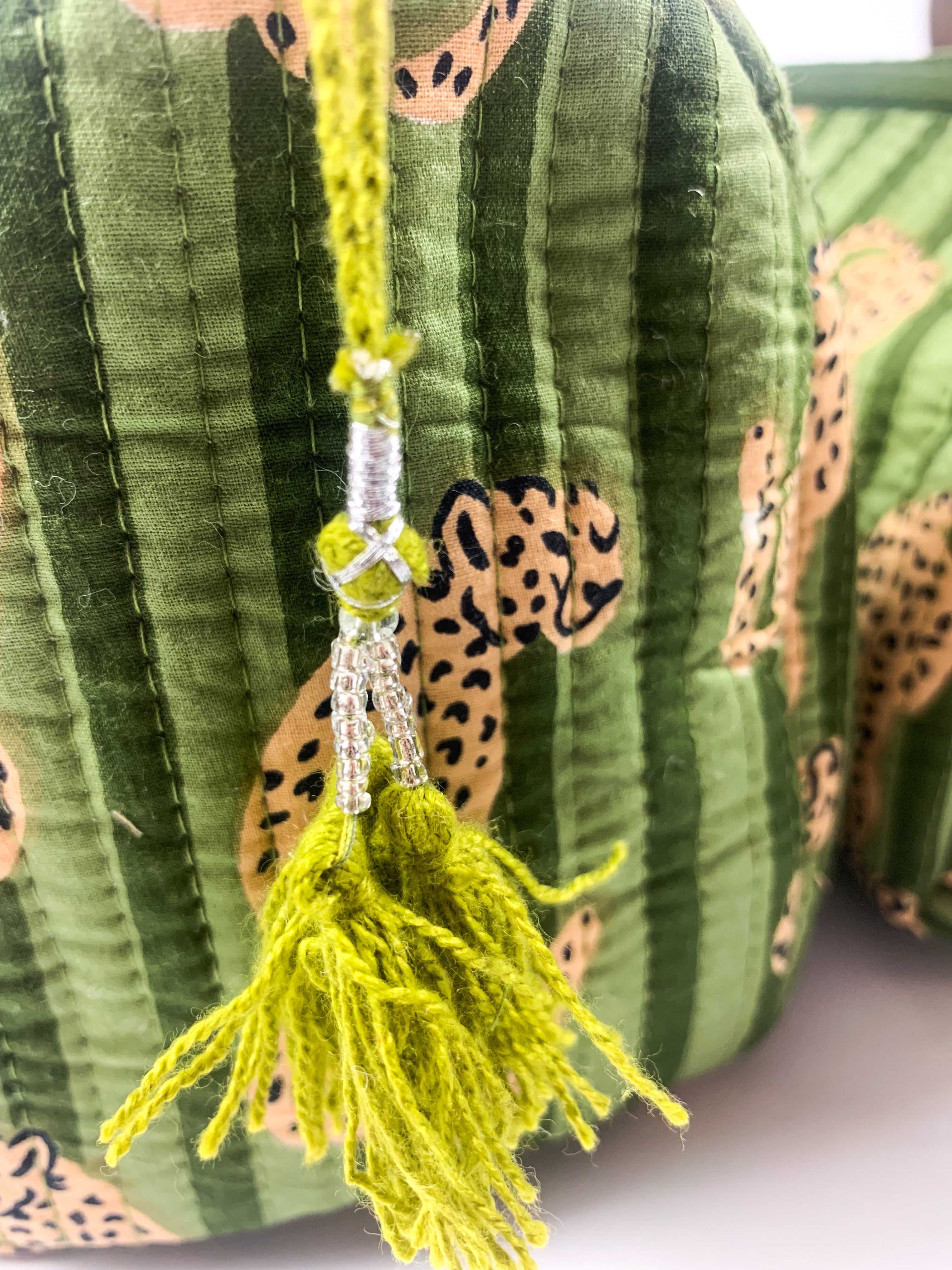 Khaki Cheetah set of 3 Washbags