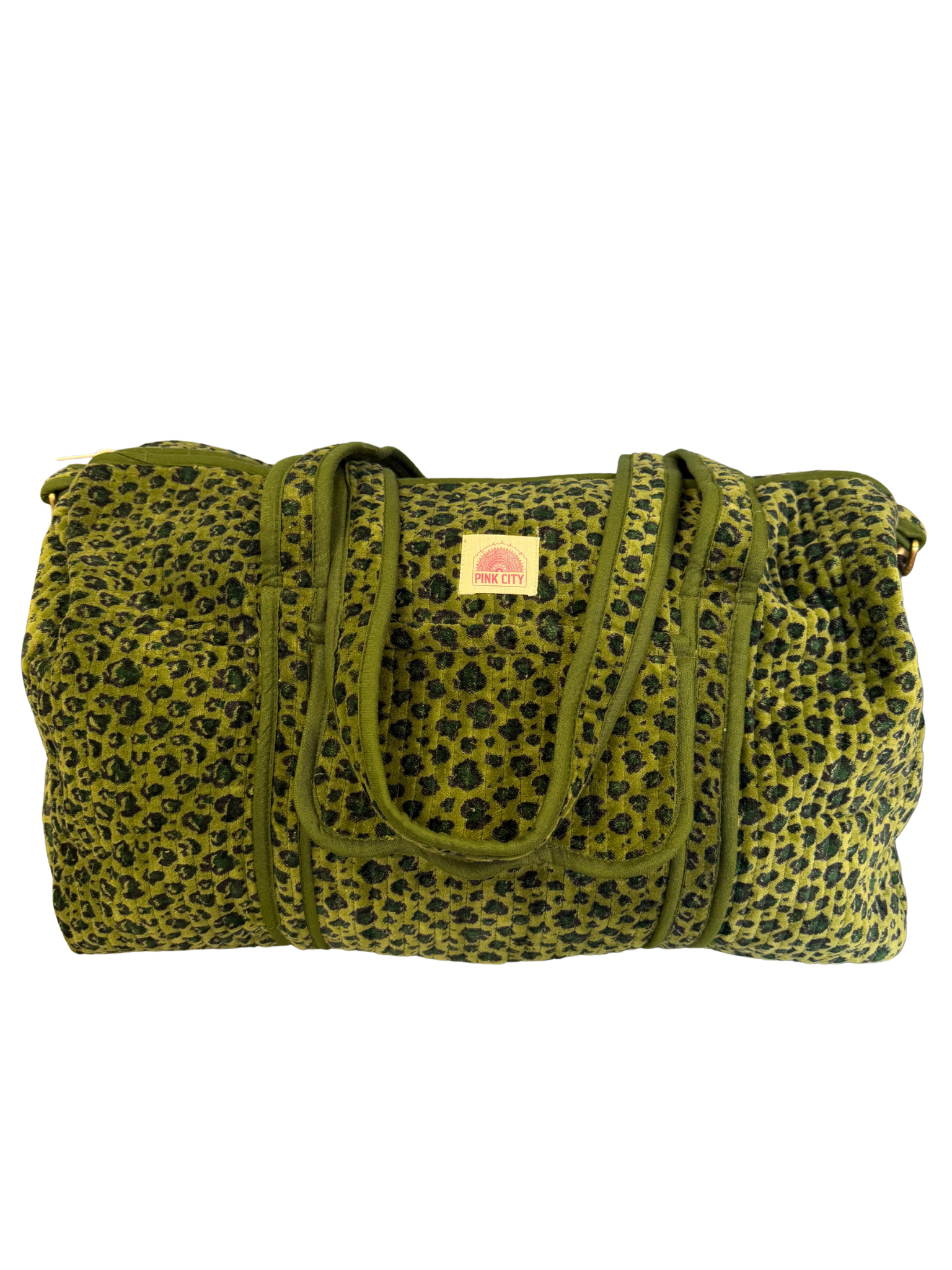 Velvet Green Leopard Weekend Bag