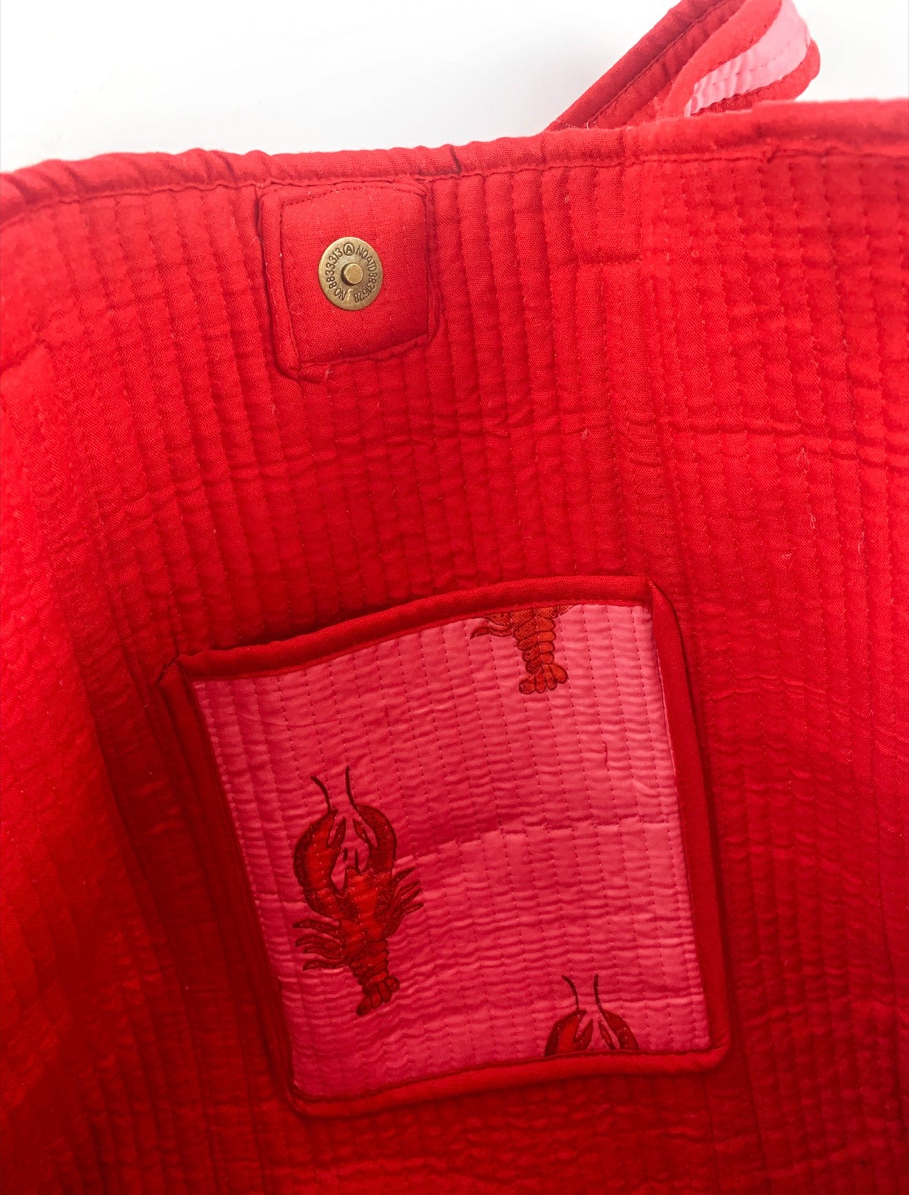 Pink & Red Lobster Tote Bag