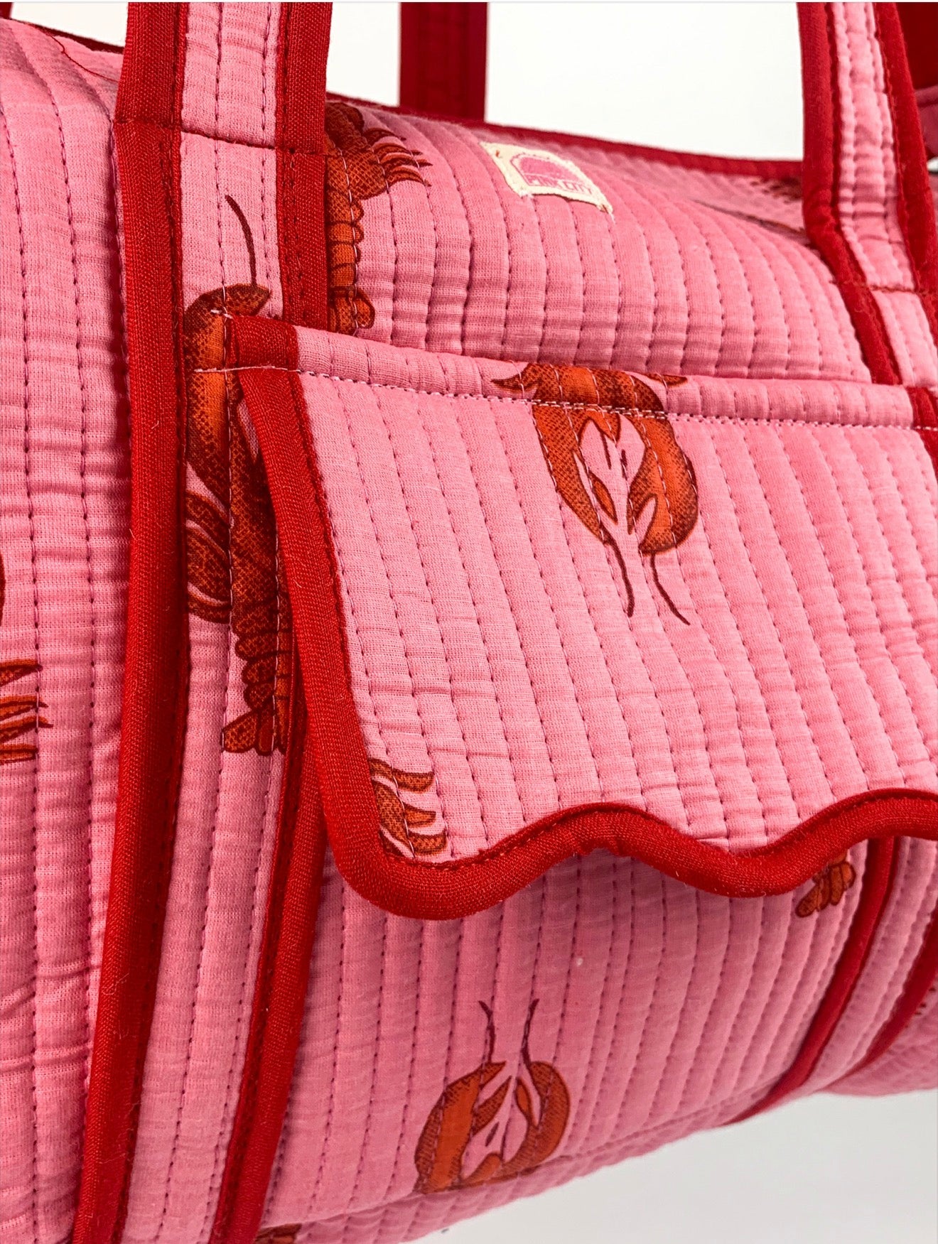 Pink Lobster Weekend Bag