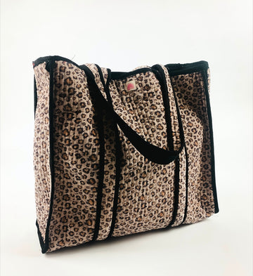 Velvet Leopard Tote Bag