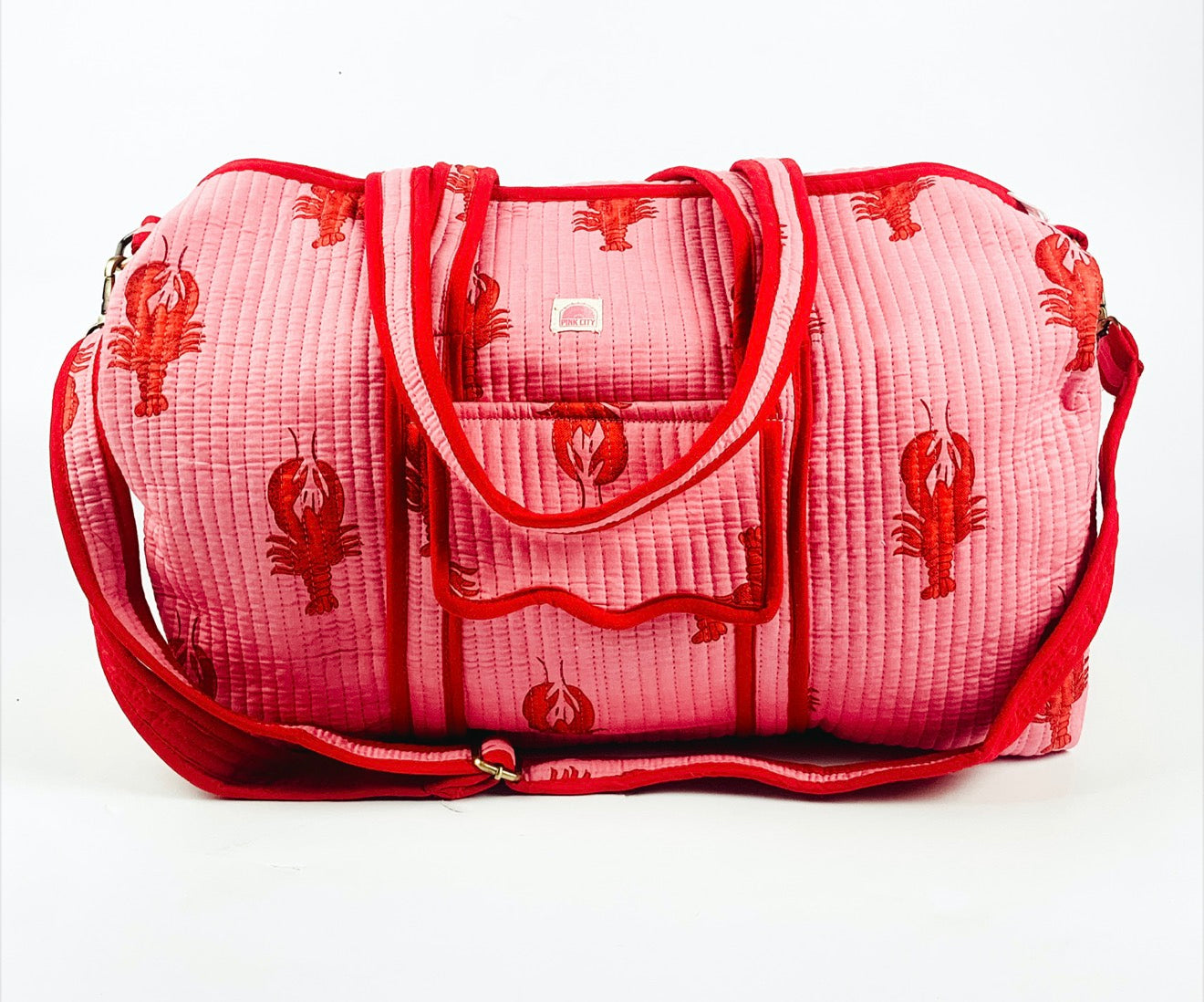 Pink Lobster Weekend Bag