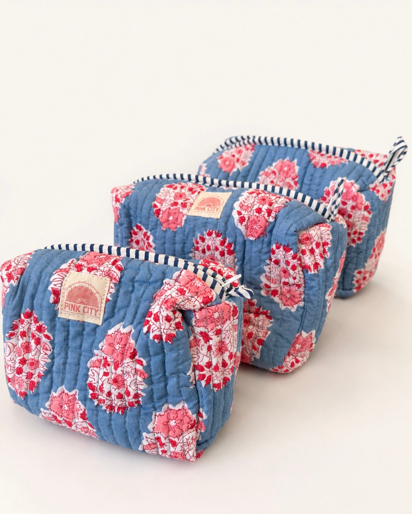 Blue Boota Set Of 3 Washbags