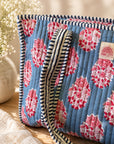Zipped Blue Boota Midi Tote