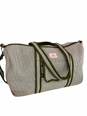 PRE ORDER Green Gingham Weekend Bag