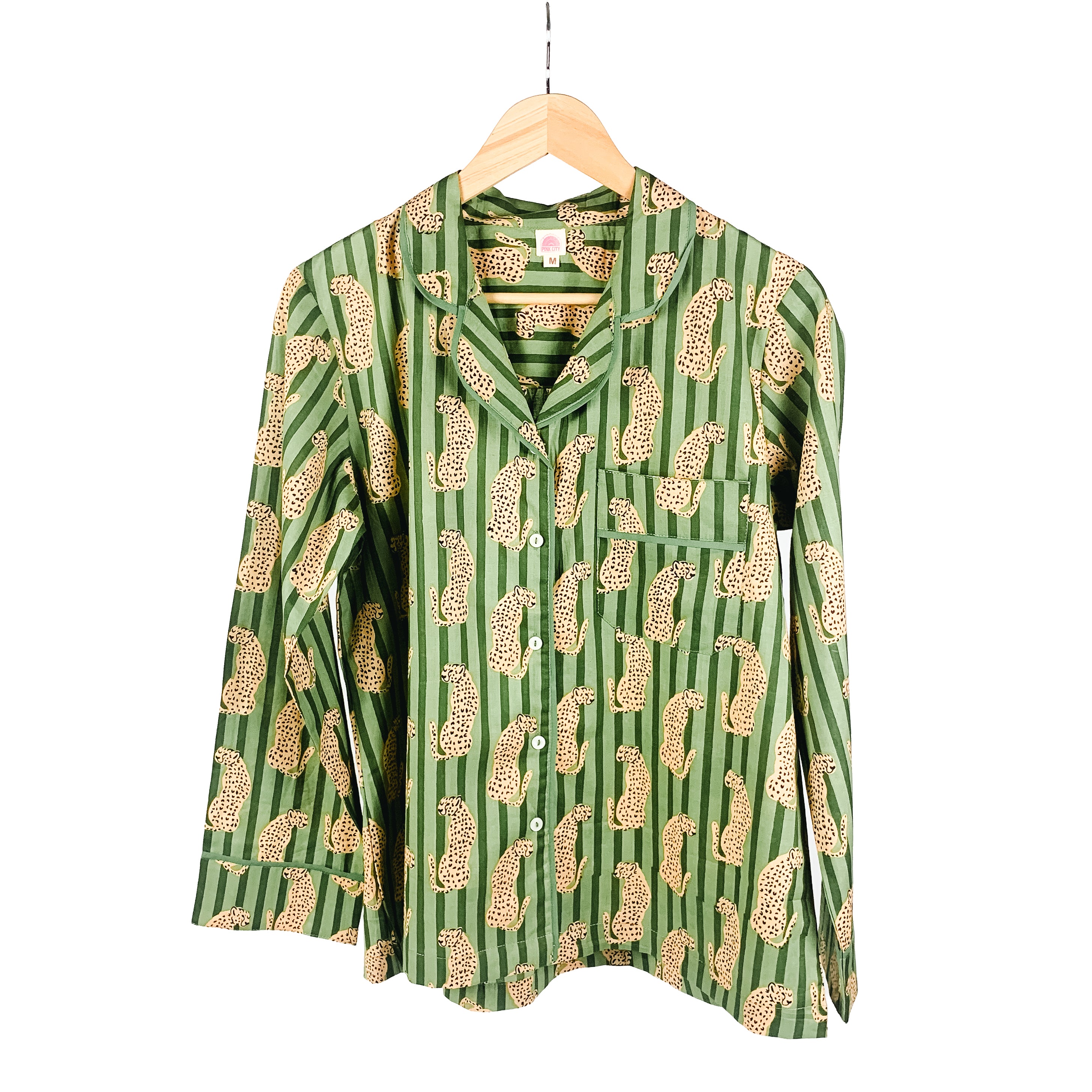 Khaki Green Cheetah Pyjamas