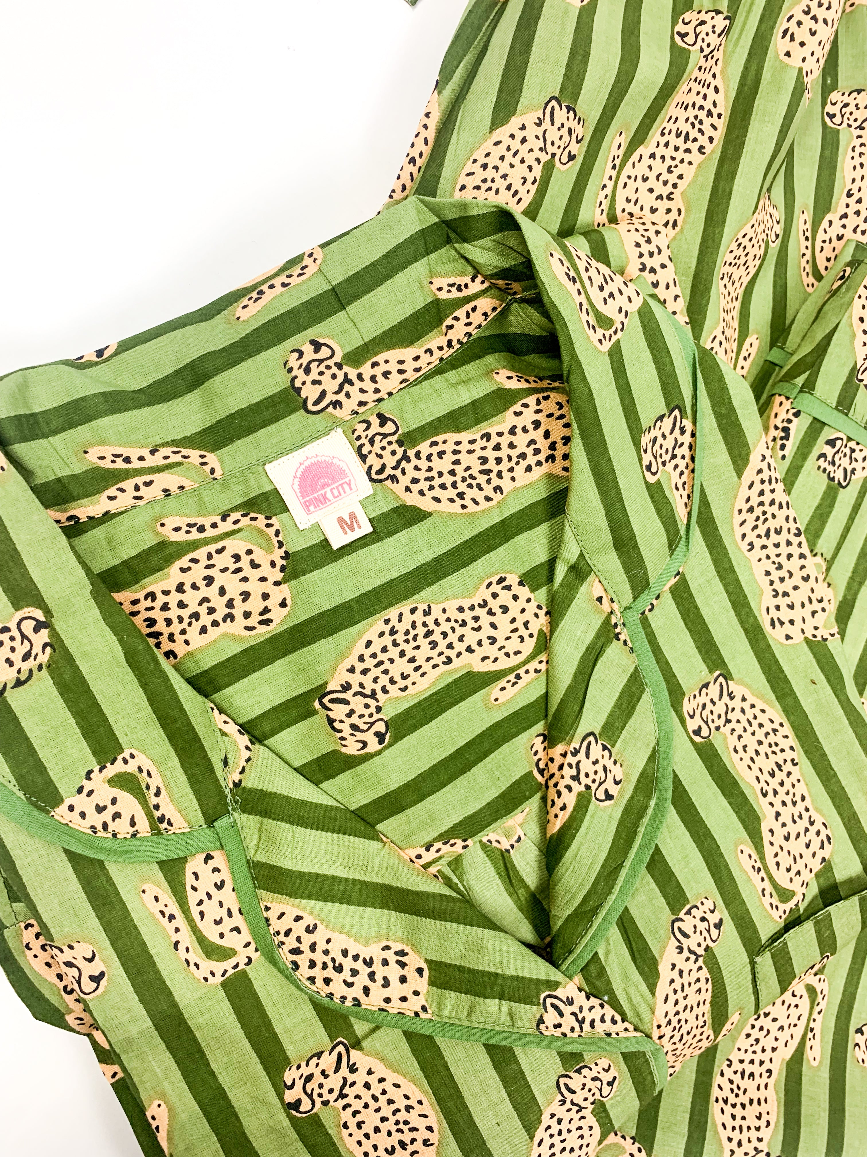 Khaki Green Cheetah Pyjamas