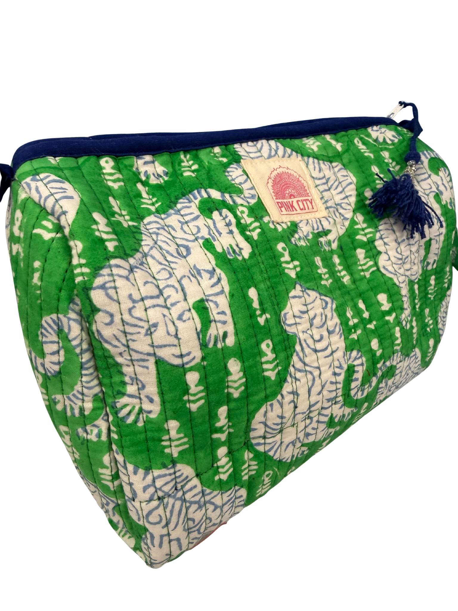 Green Leopard Set Of 3 Washbags