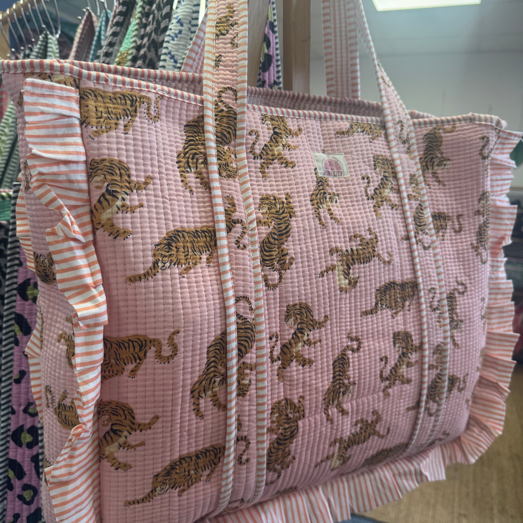 Pink Tiger Frill Tote