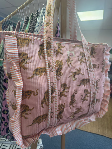 Pink Tiger Frill Tote