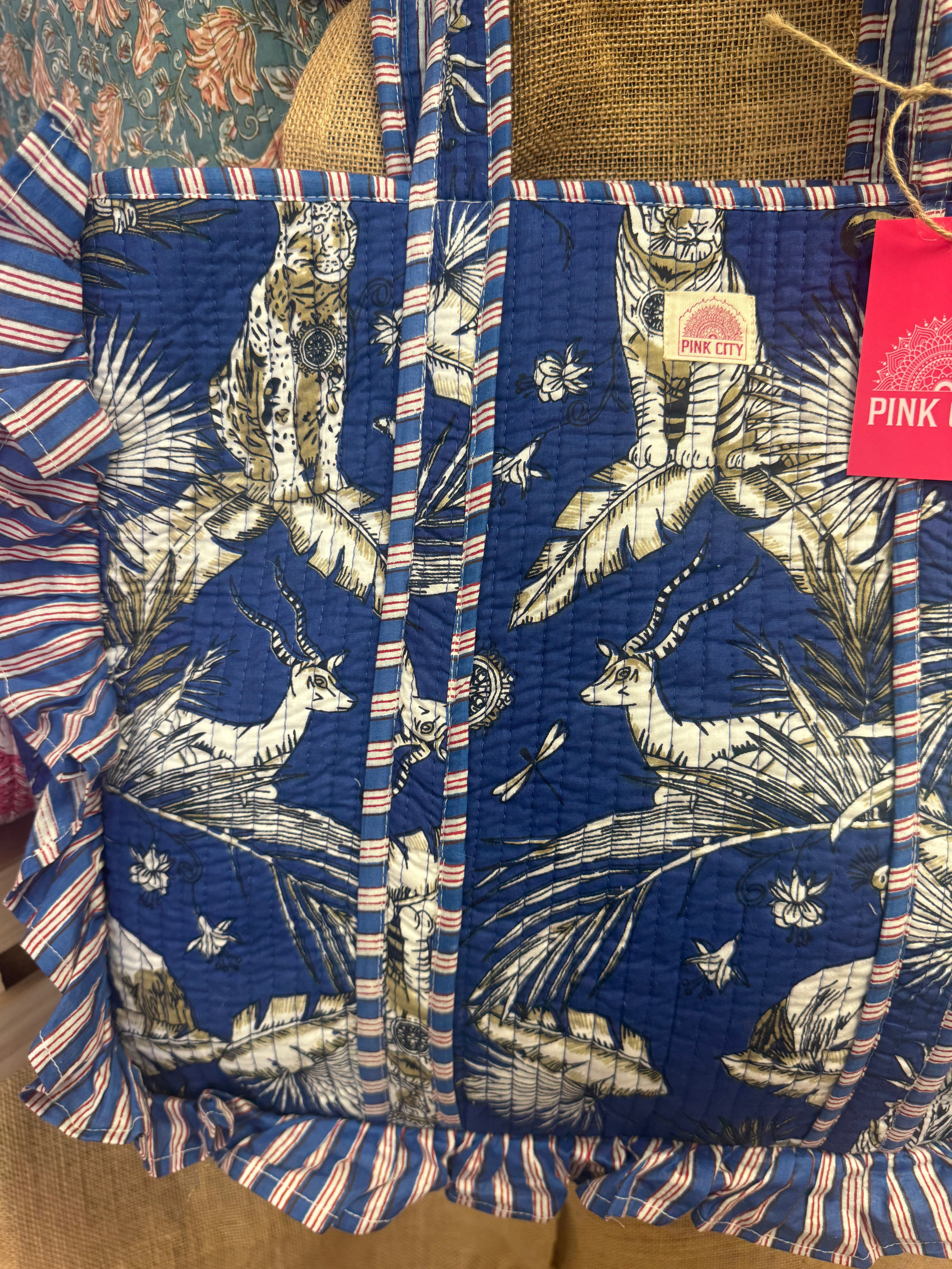 Blue Jungle Frill Tote