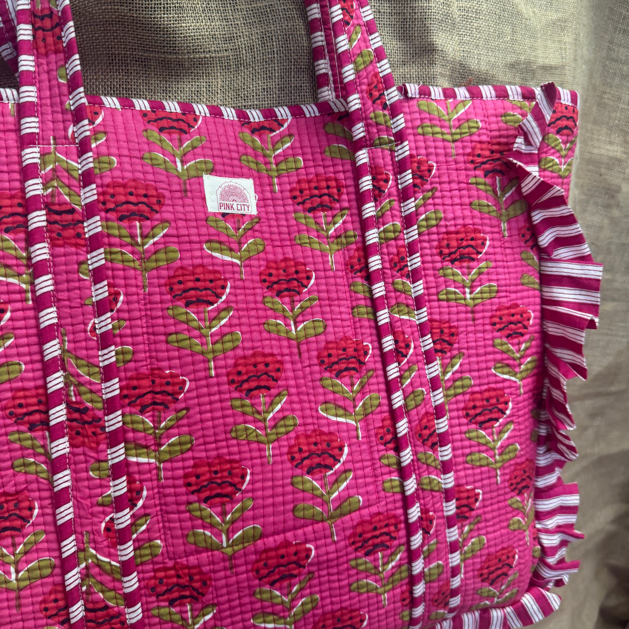 Pink and Red Poppy Frill
