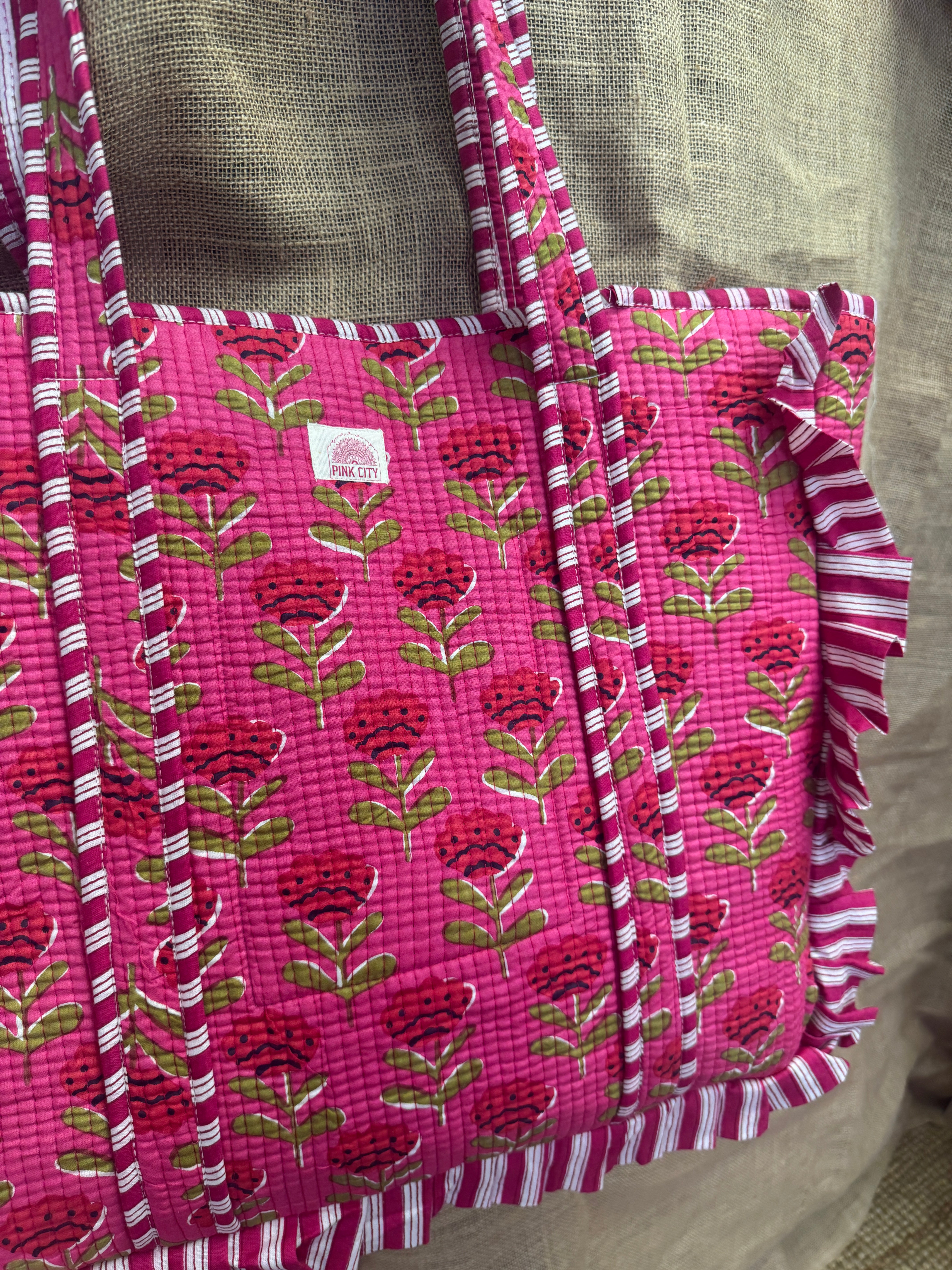 Pink and Red Poppy Frill
